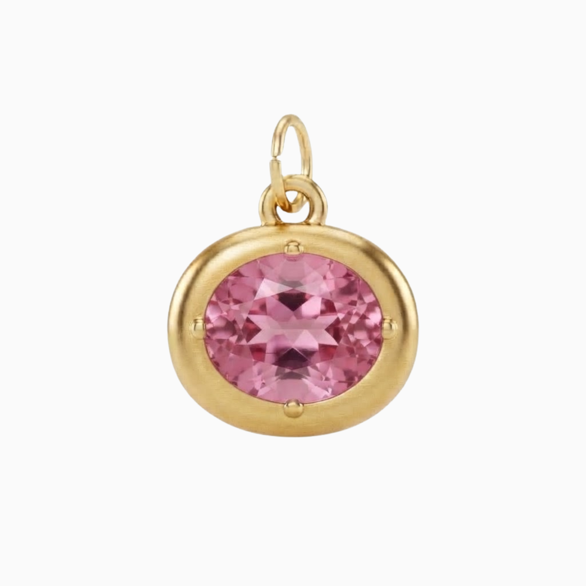 Breloques - Pendentif de pierre de naissance ovale taillée d’octobre