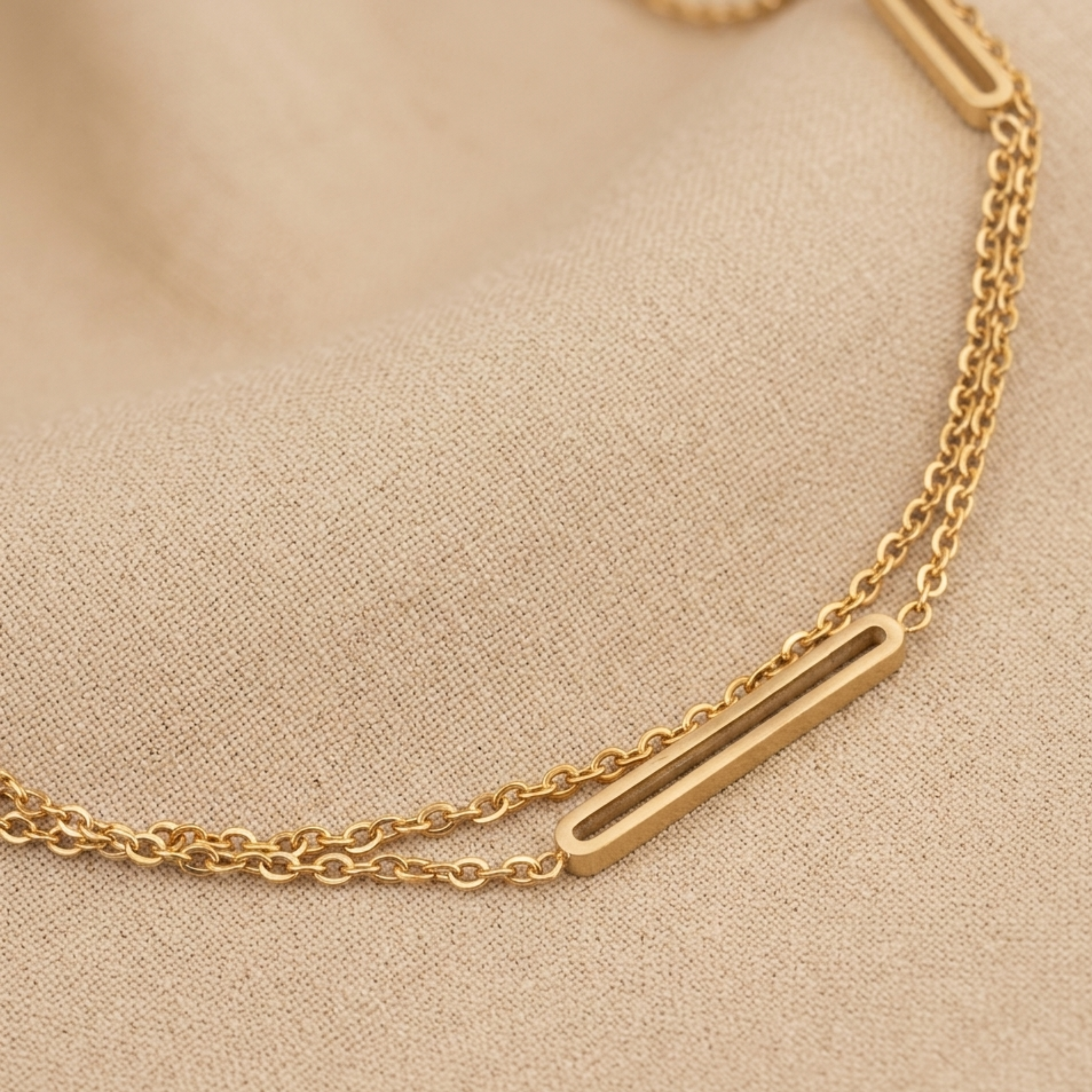 Arlisse Twin Chain Bar Bracelet