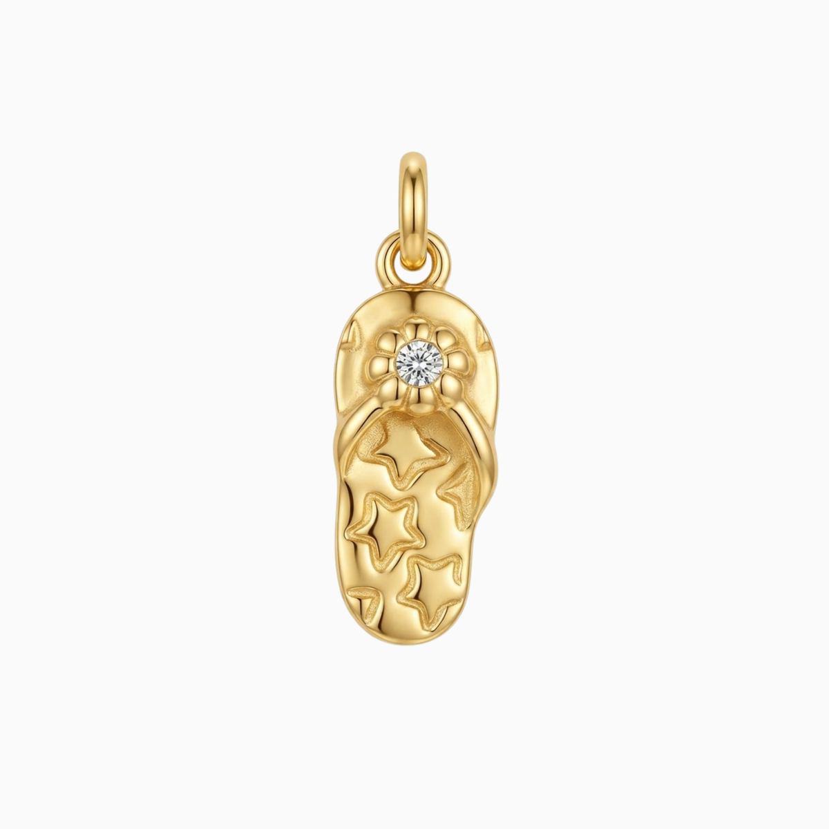 Charms - Gold Beach Slipper Pendant