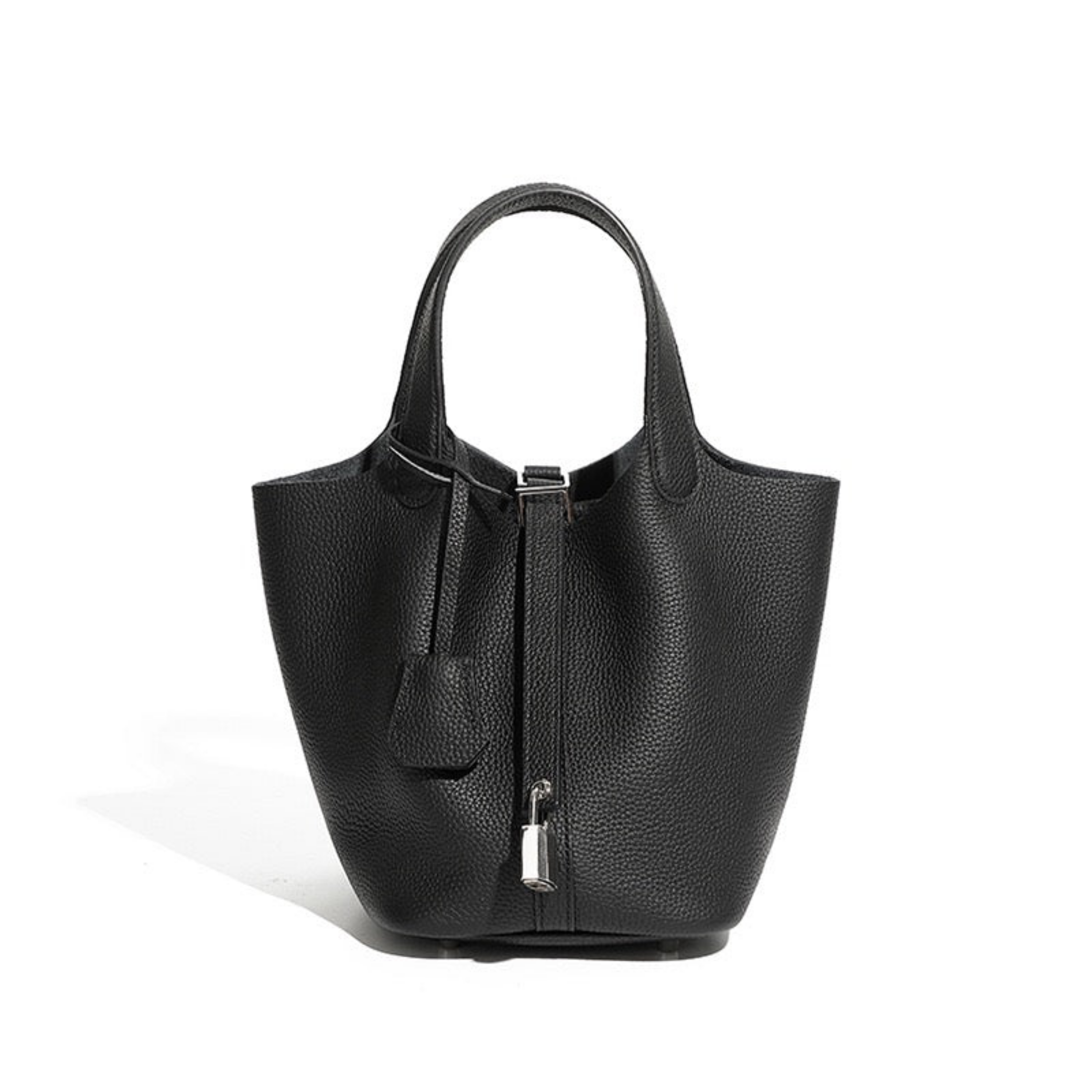 Lavelle Genuine Leather Buckle Basket Bag
