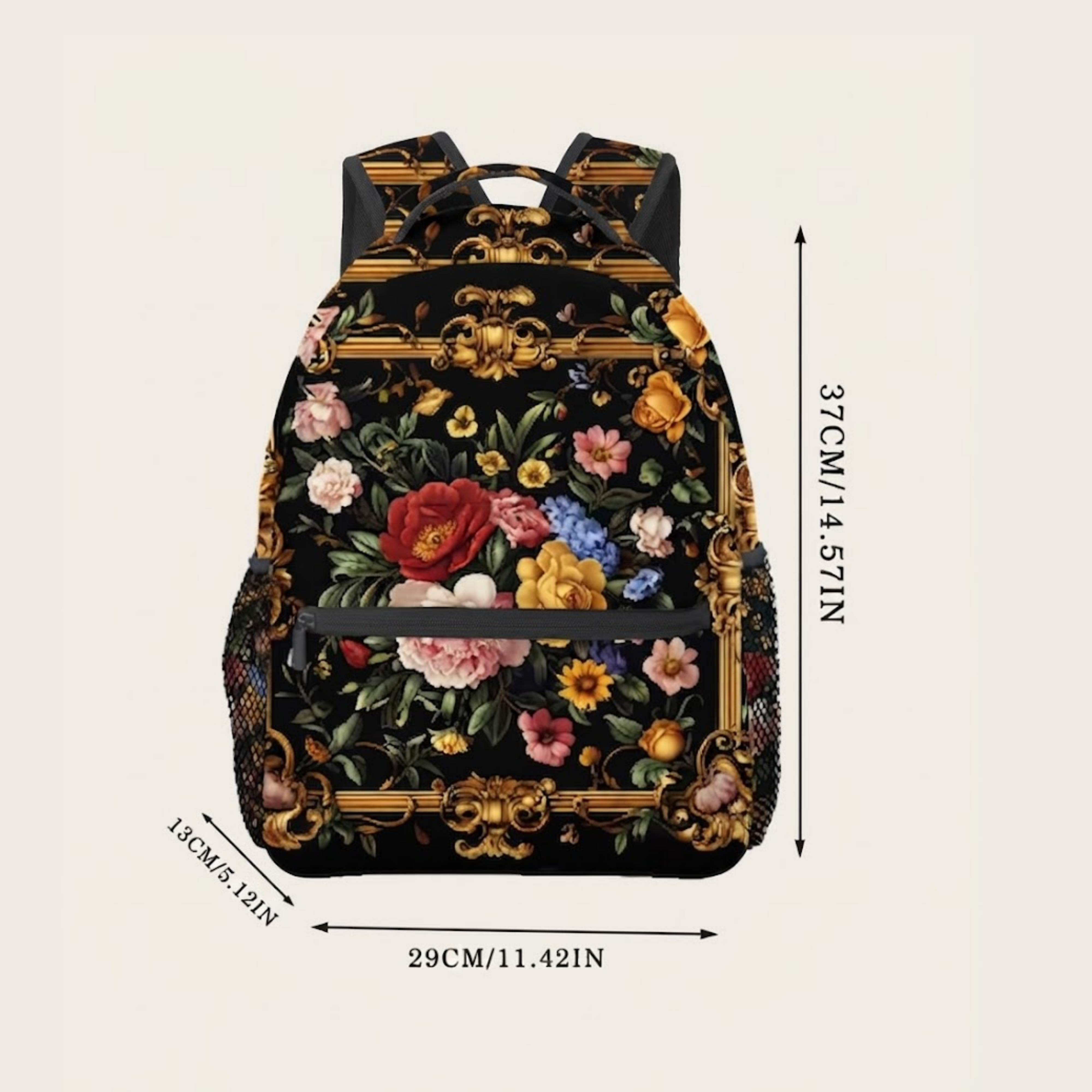 Roselle Elegant Floral Backpack