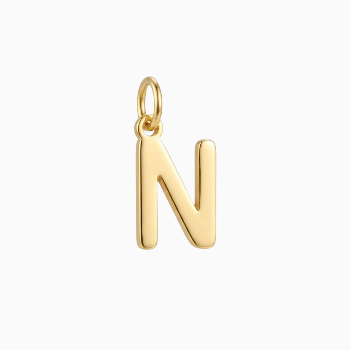 Charms - Gold Initial N Pendant