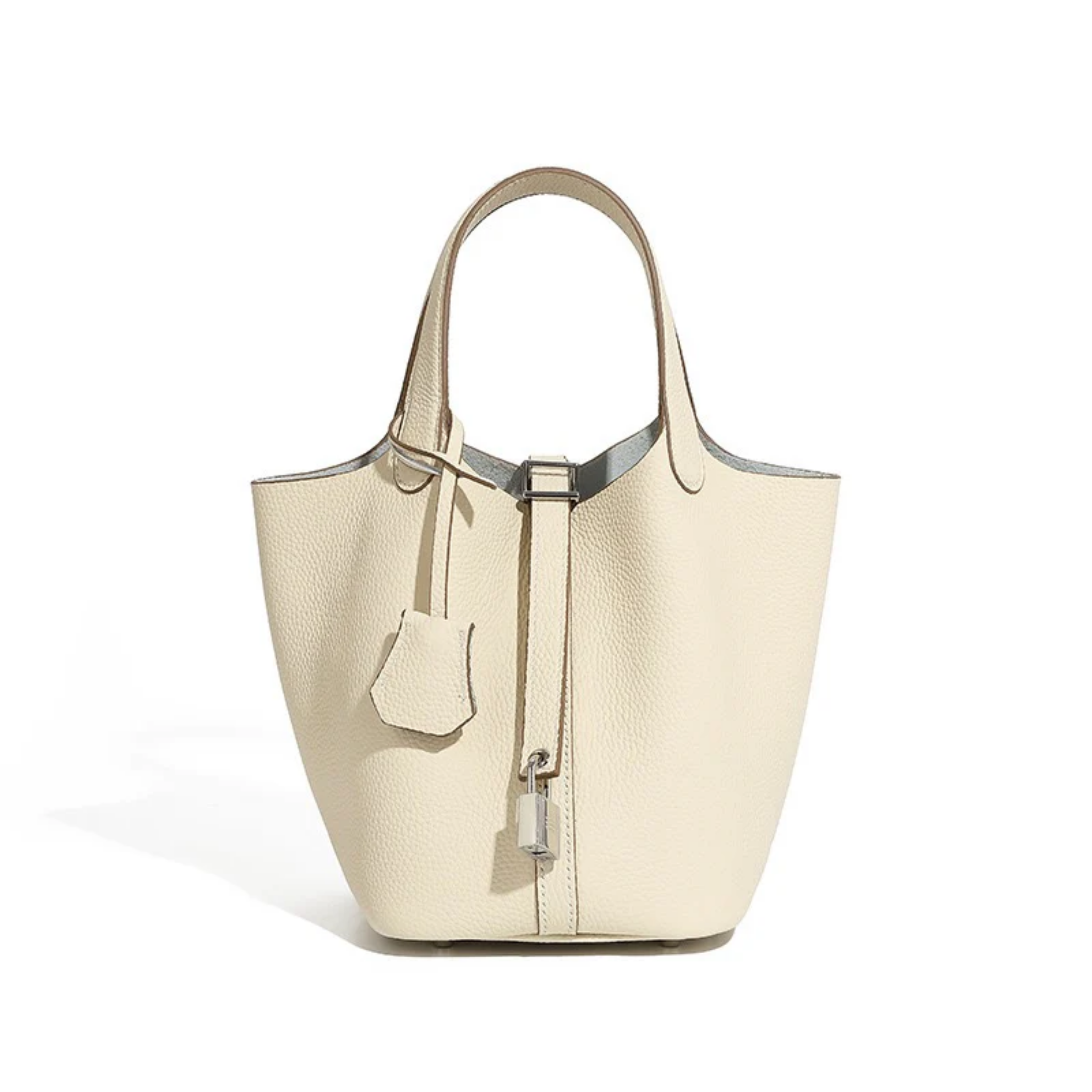 Lavelle Genuine Leather Buckle Basket Bag