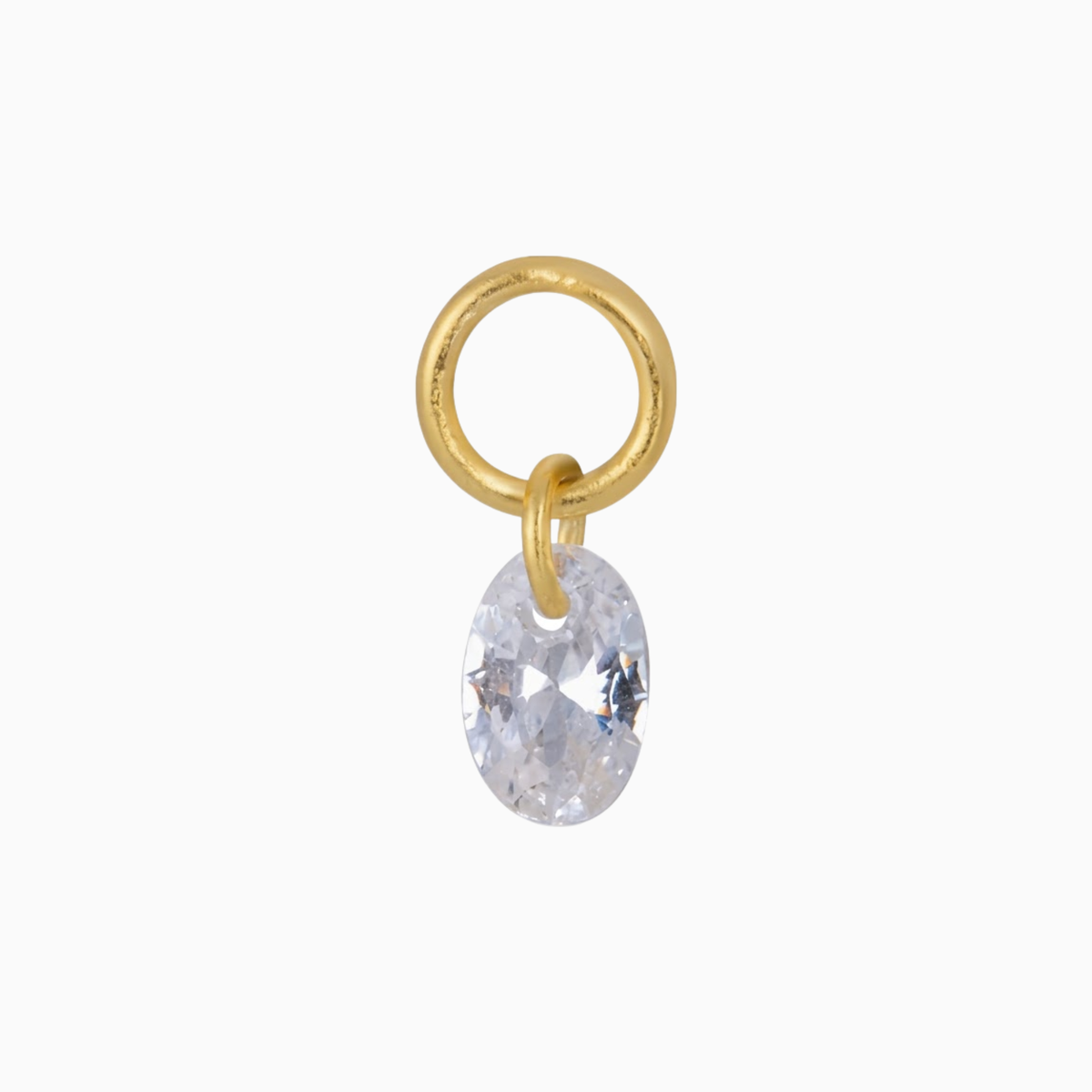 Pendentif breloque - cristal pur ovale