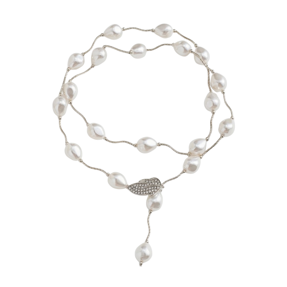 Collana Fiorielle con perle Keshi bianche Edison