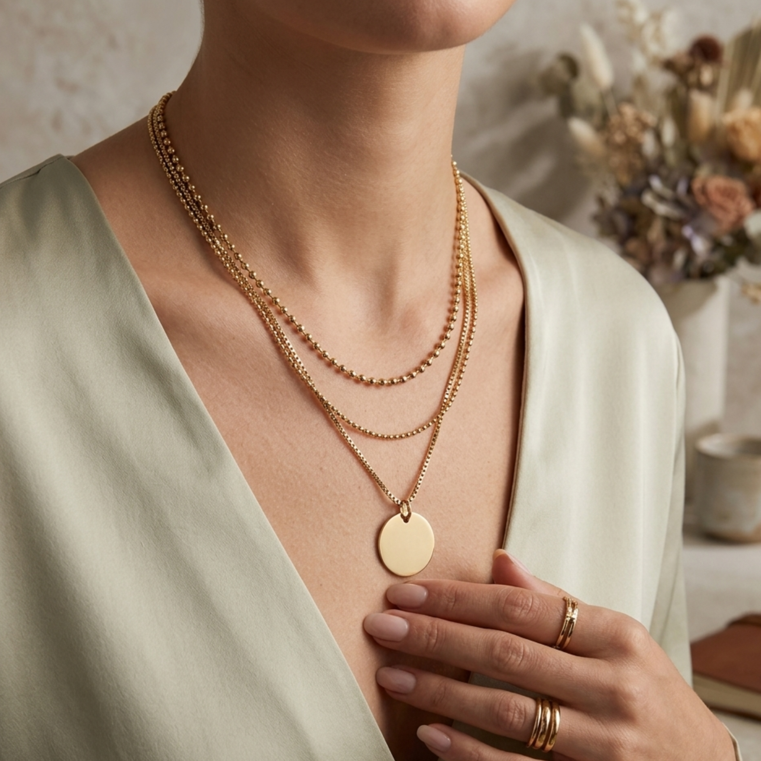 Solenne Layered Radiance Necklace