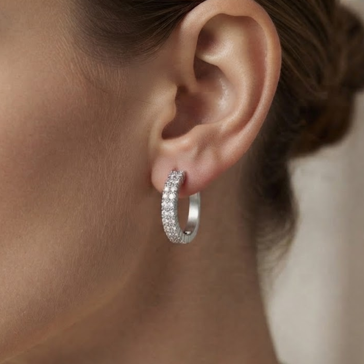 Evera Moissanite Hoop Earrings