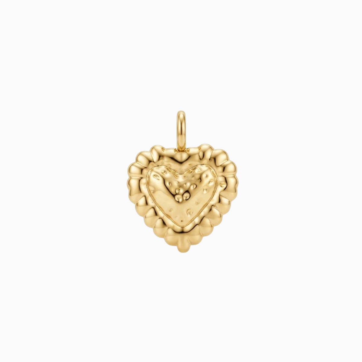 Charms - Gold Heart Details Pendant