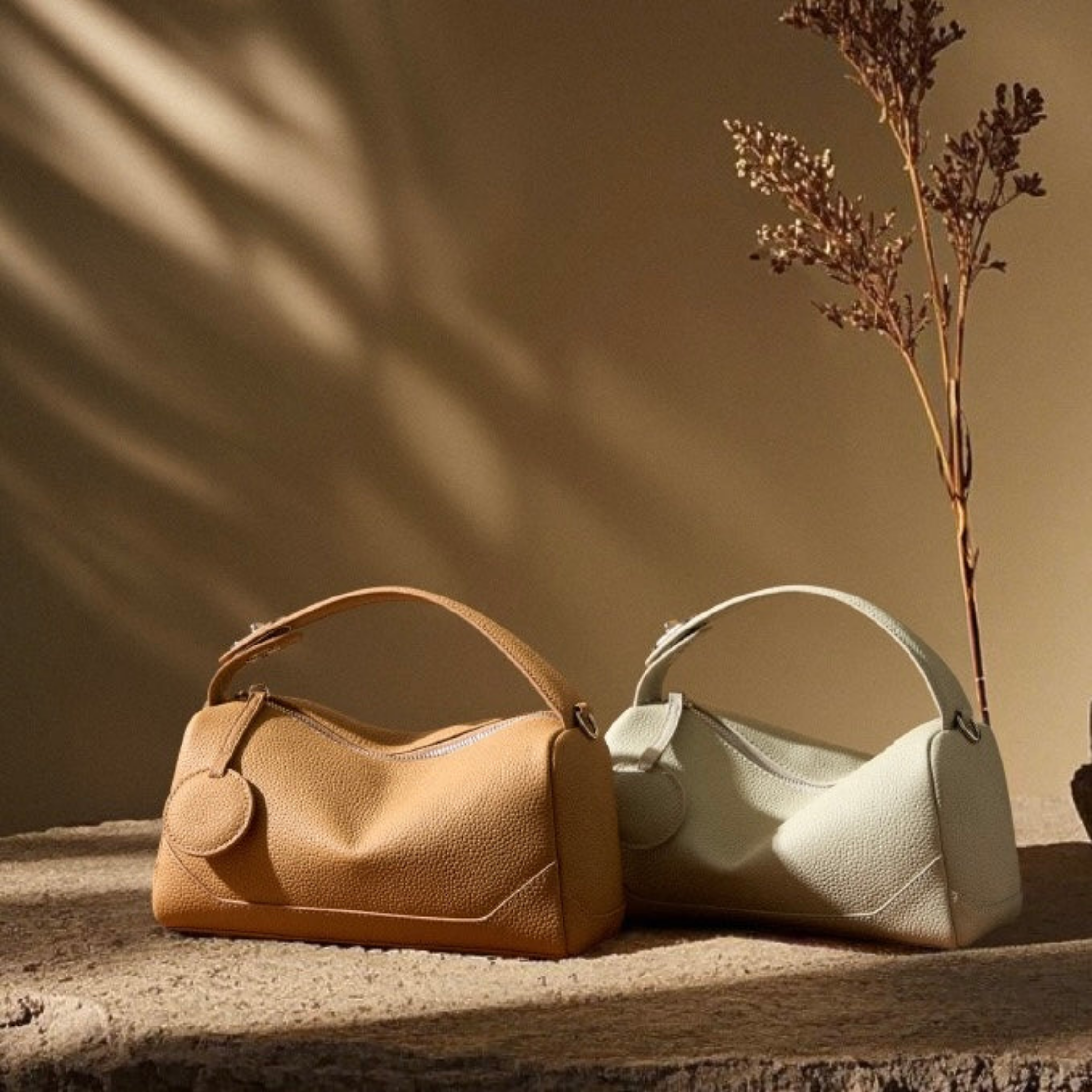 Euphéra Genuine Leather Boston Bag