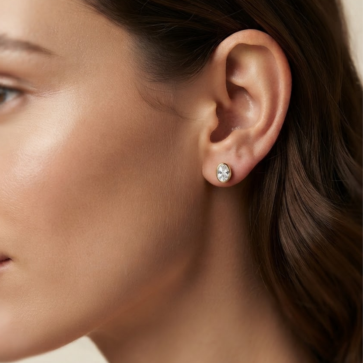 Elvaris Oval Zirconia Earrings
