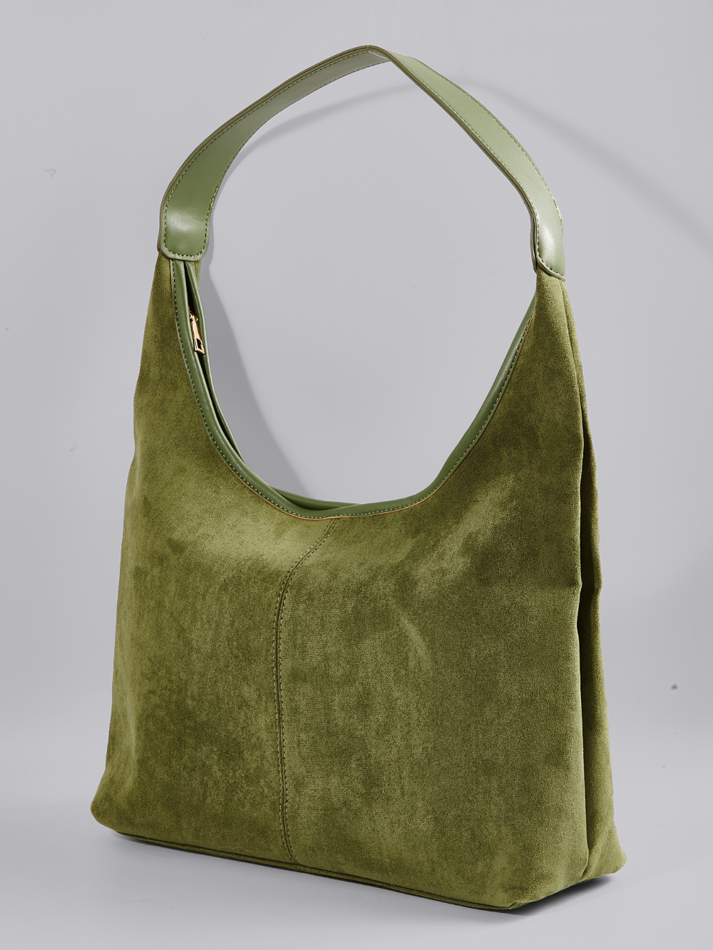 Elegant Vegan Leather Half-Moon Tote