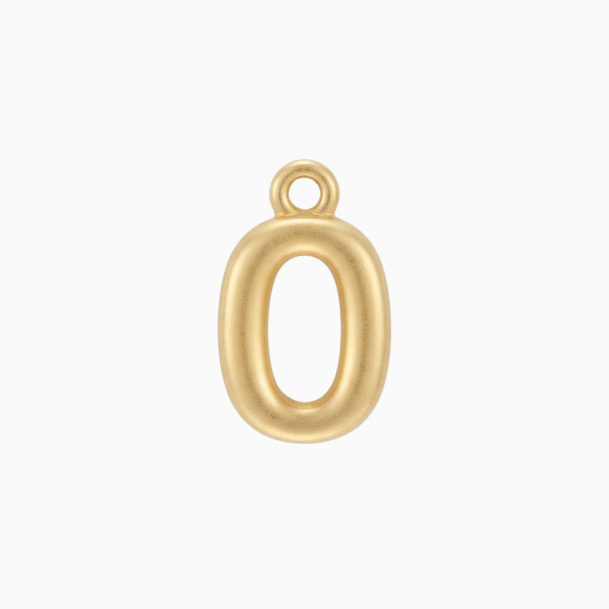 Charms - Gold Bubble Number 0 Pendant