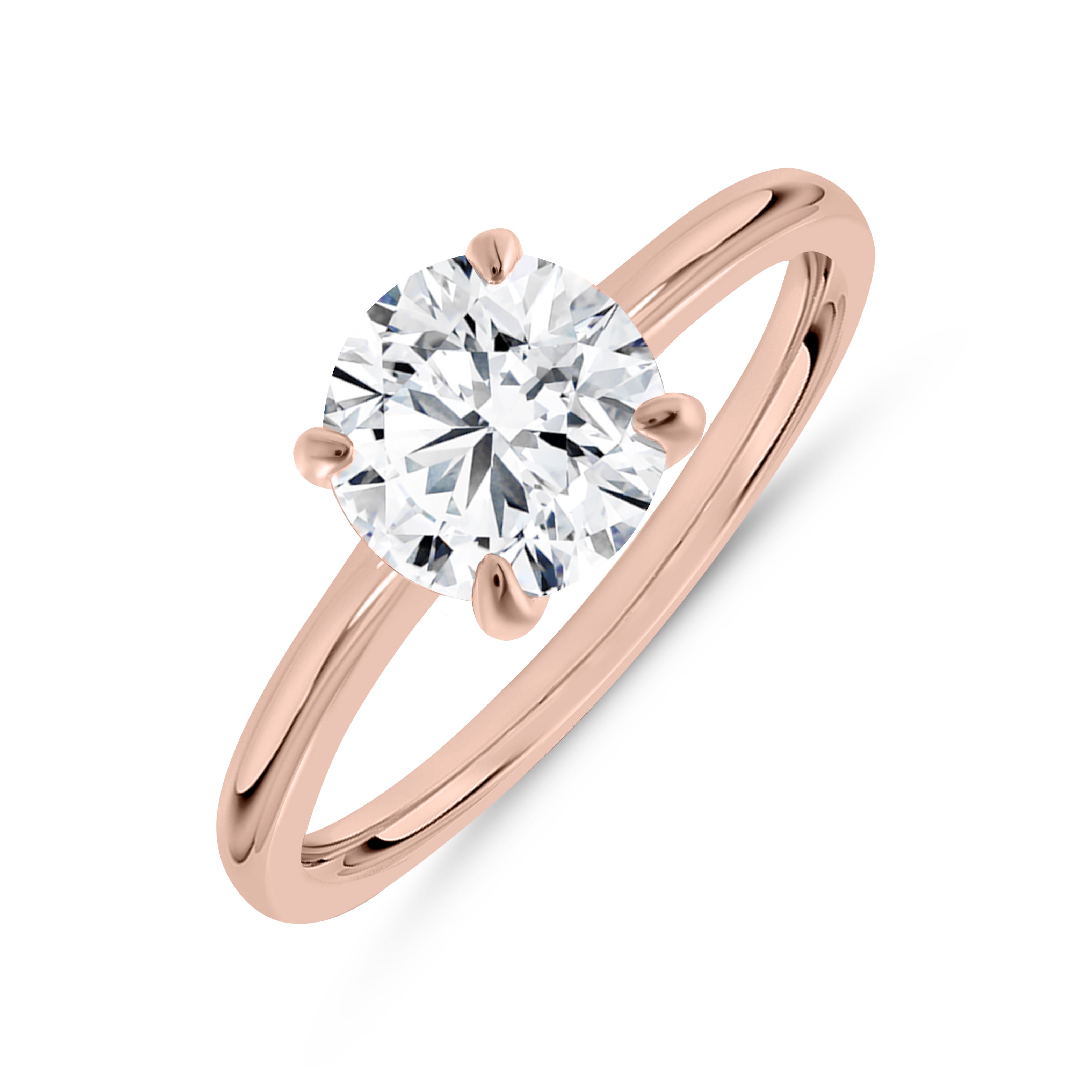Eternal Spark Moissanite Solitaire Rose Gold Ring