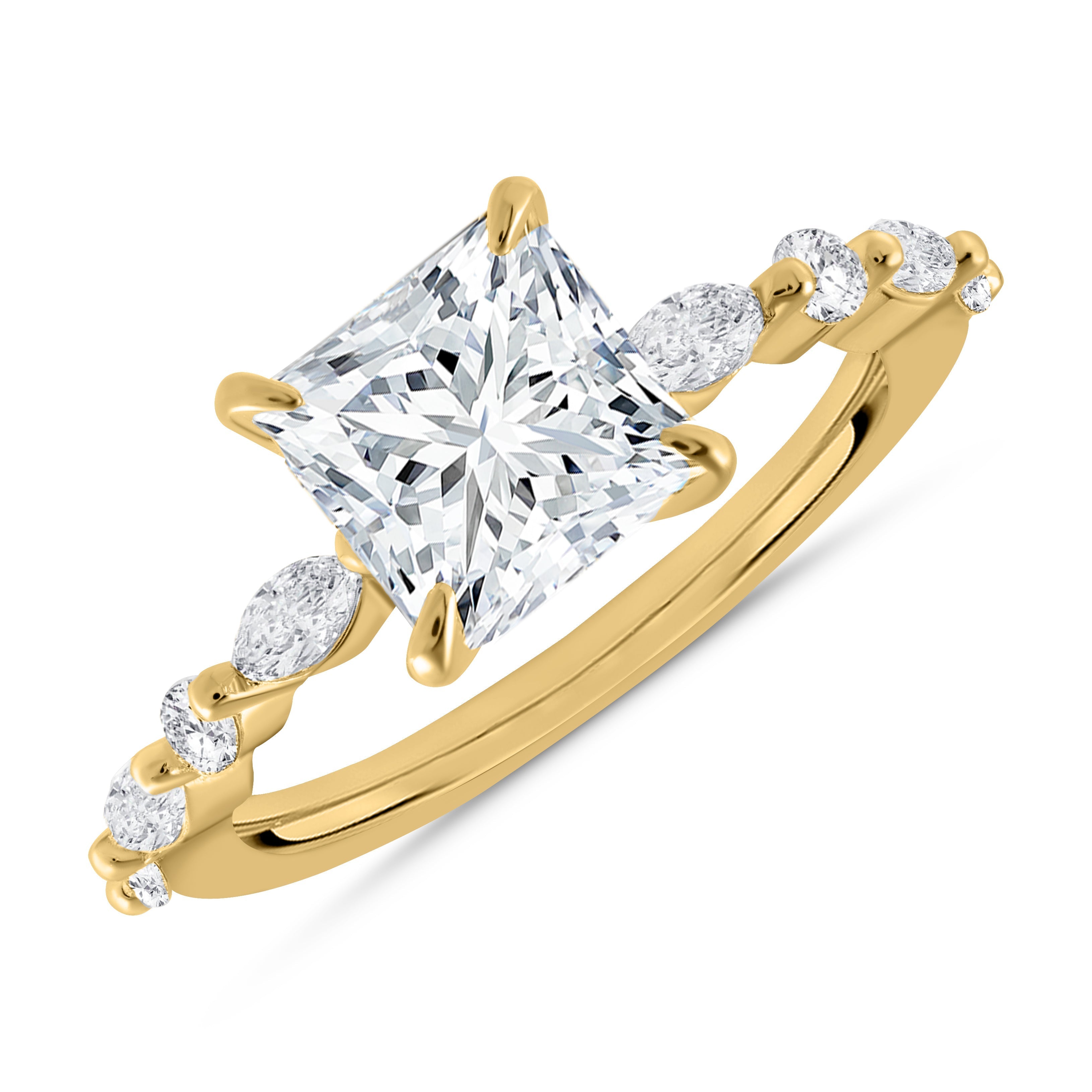Everlasting Grace Moissanite Gold Engagement Ring