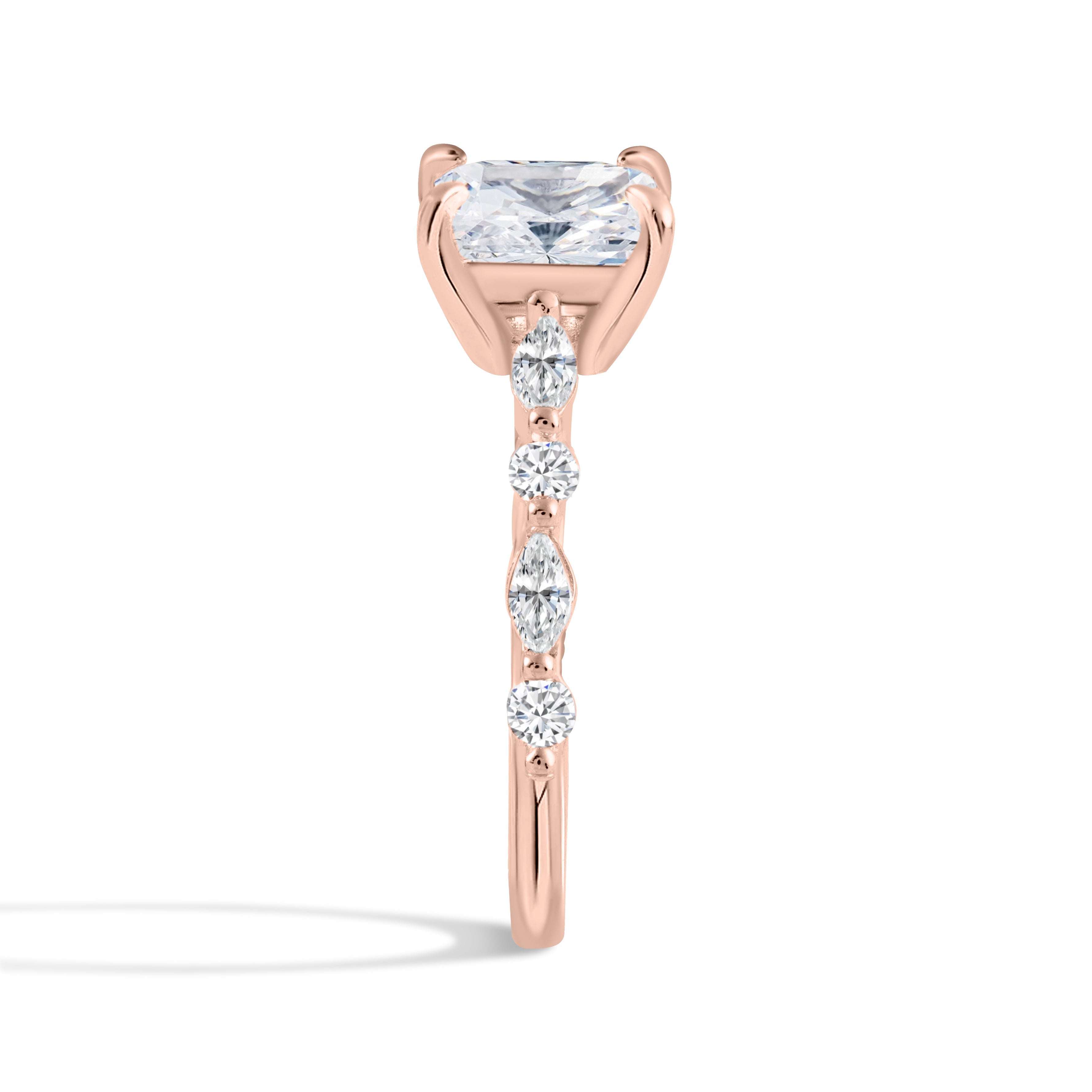 Everlasting Grace Moissanite Rose Gold Engagement Ring