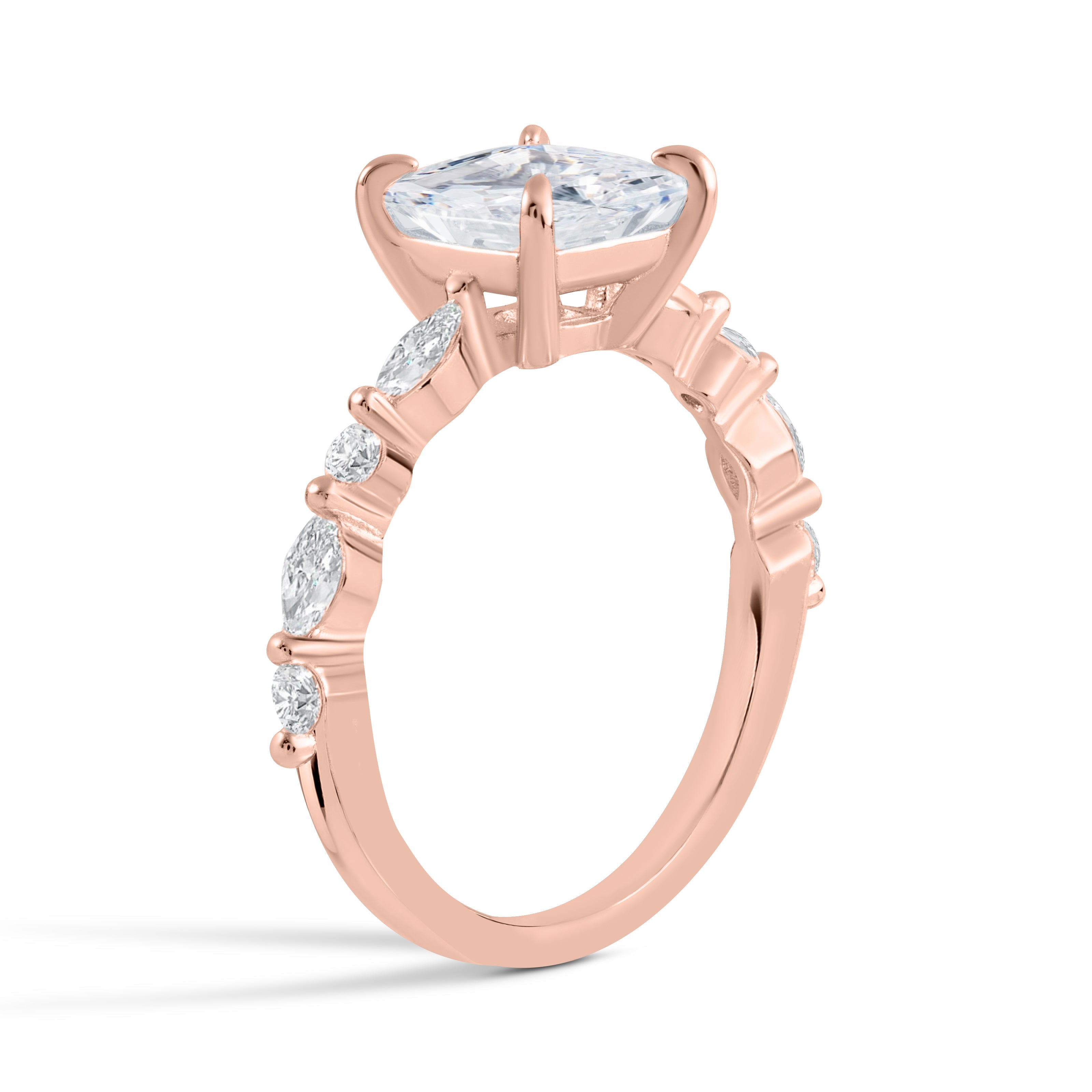 Everlasting Grace Moissanite Rose Gold Engagement Ring