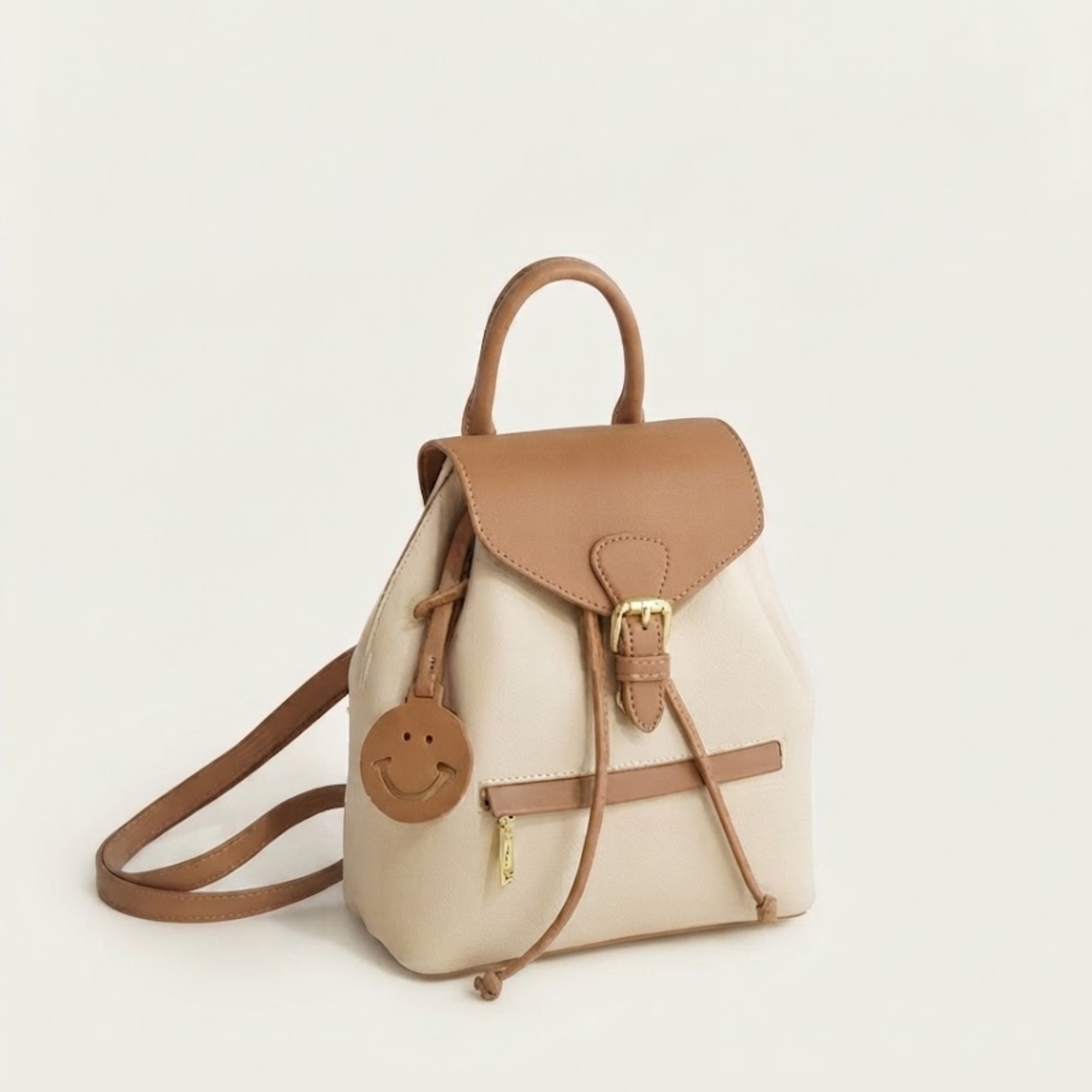 Sac à dos en cuir bicolore Annie Sunny Smile