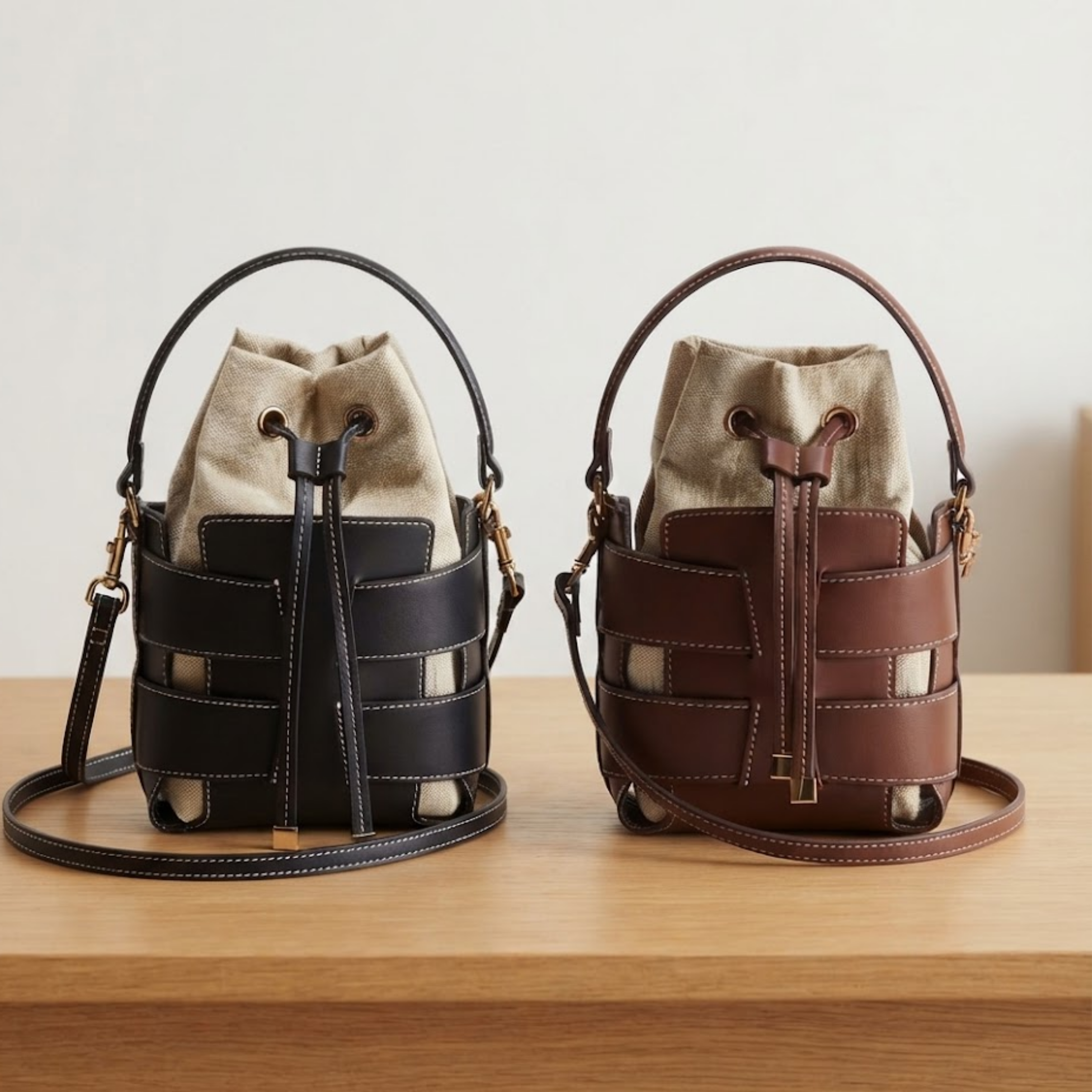 Borsa a secchiello a tracolla elegante Zelora