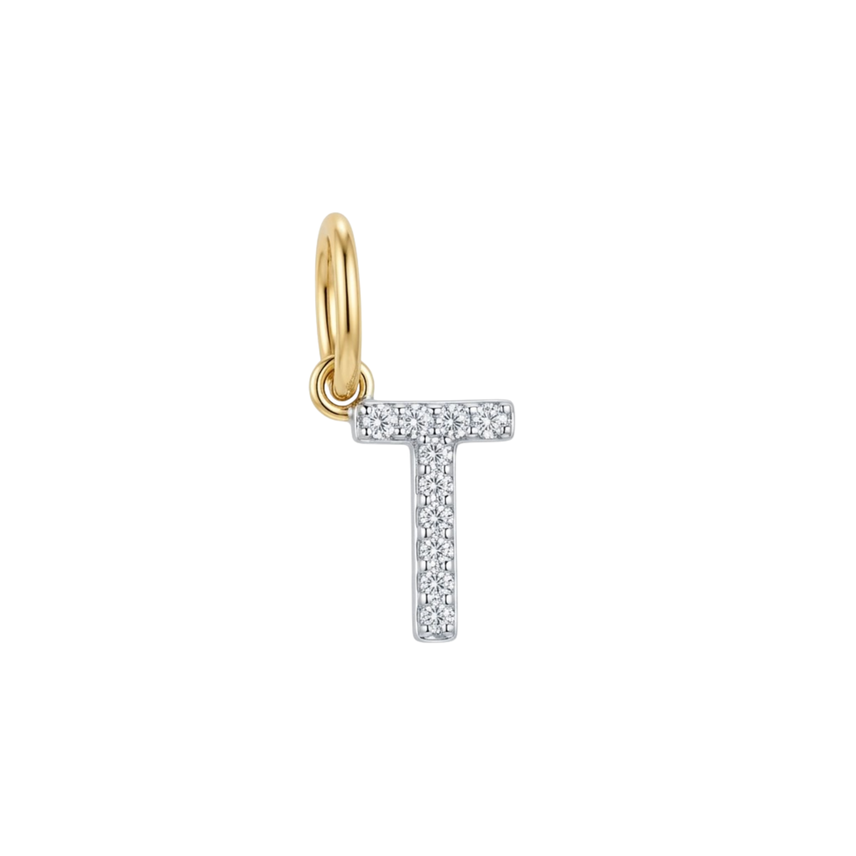 Charms - Jeweled Letter T Pendant