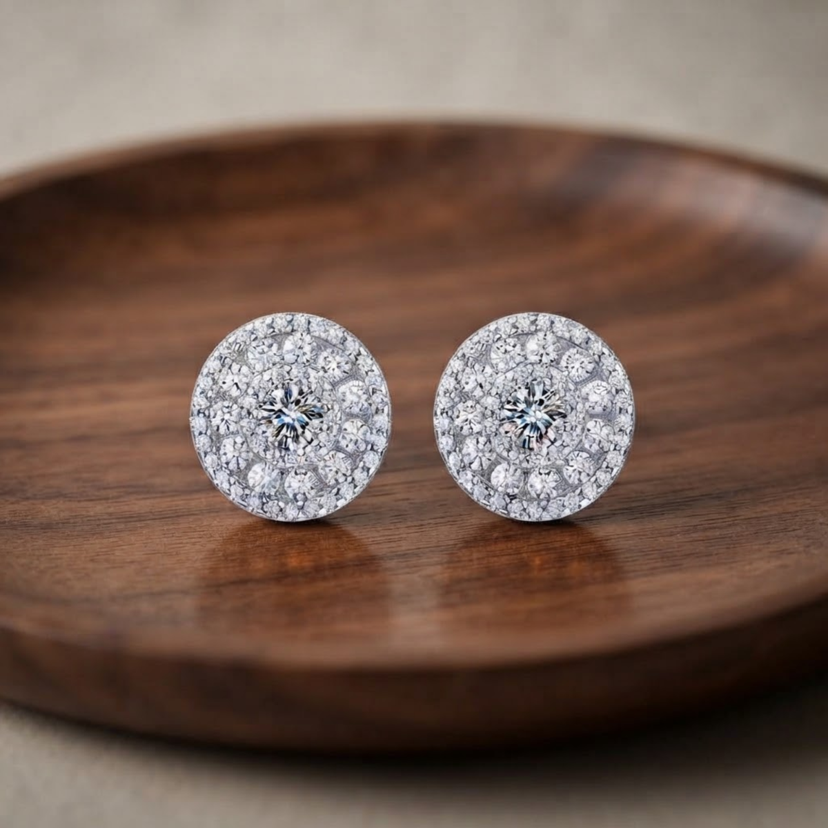 Lumineia Moissanite Stud Earrings