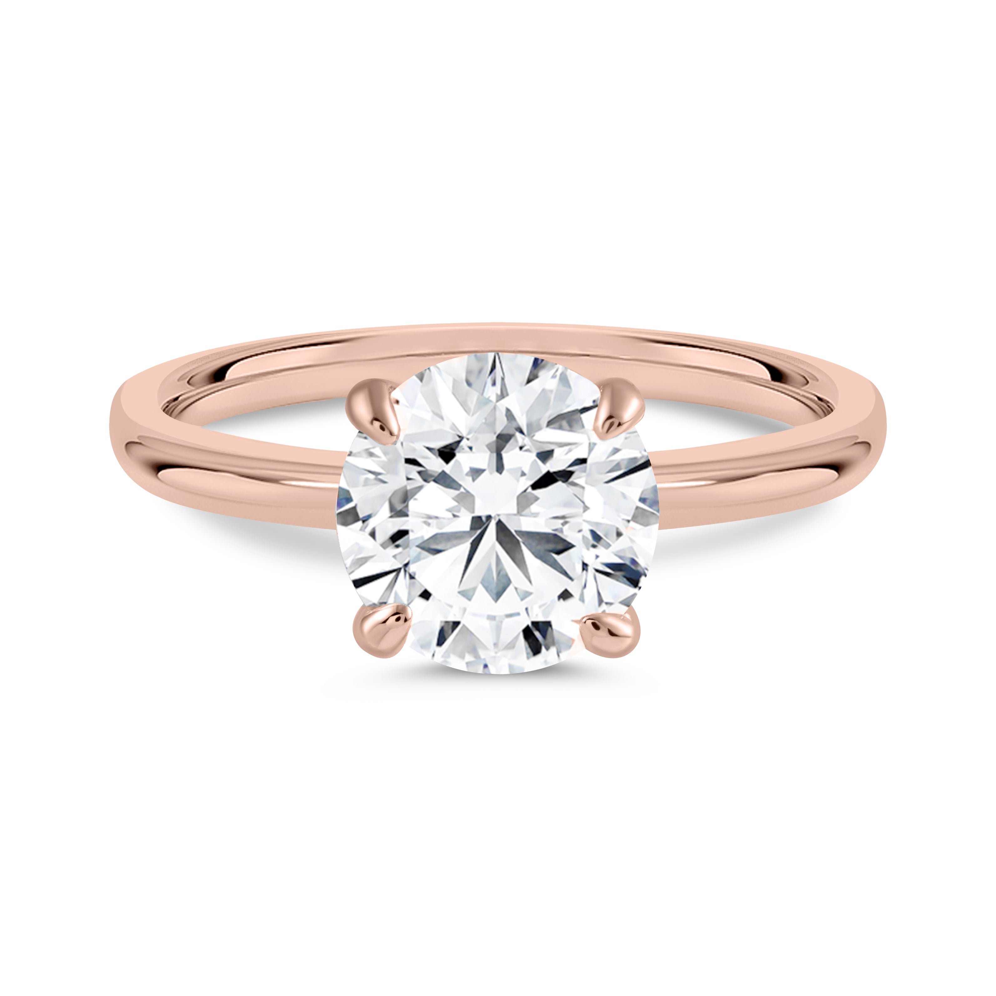 Eternal Spark Moissanite Solitaire Rose Gold Ring