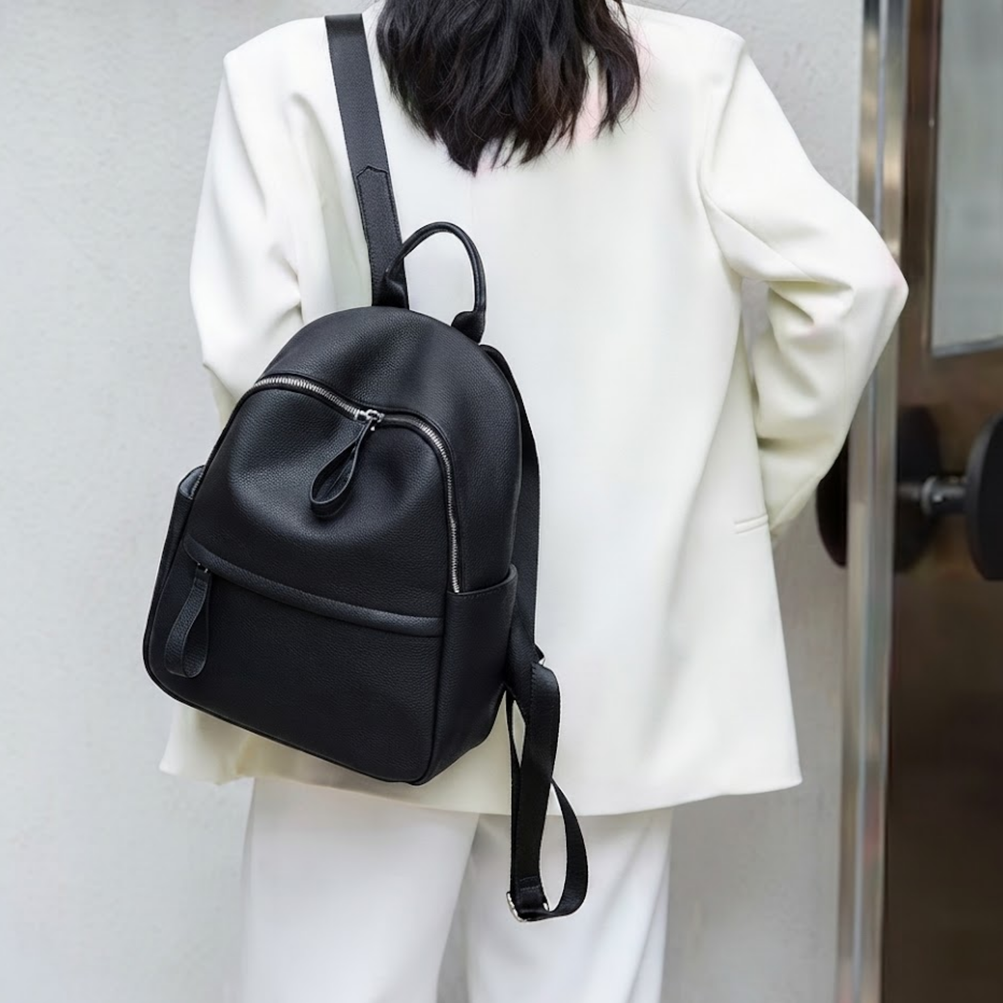 Vivienne Classic Genuine Leather Backpack