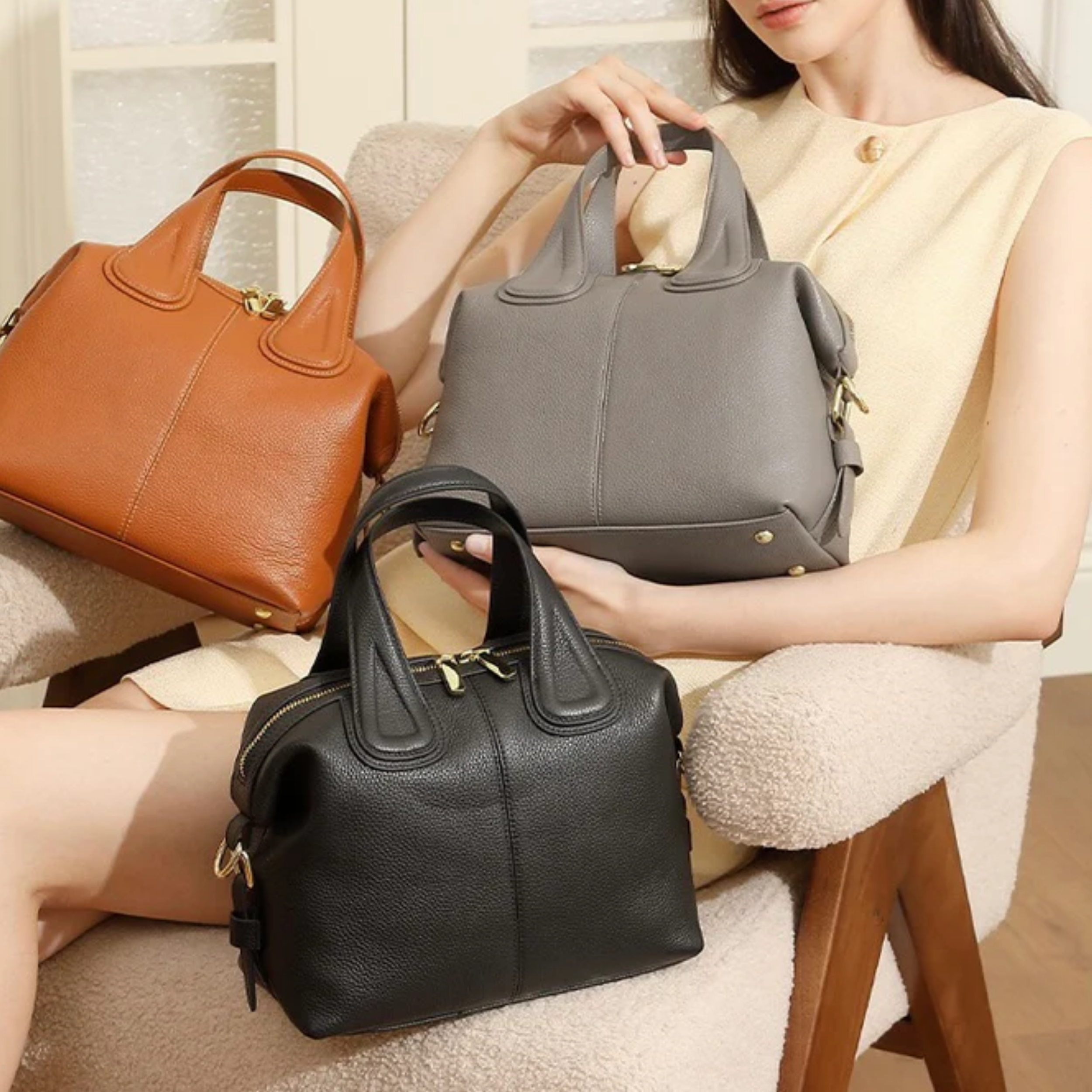 Lunévre Genuine Leather Shoulder Crossbody Bag