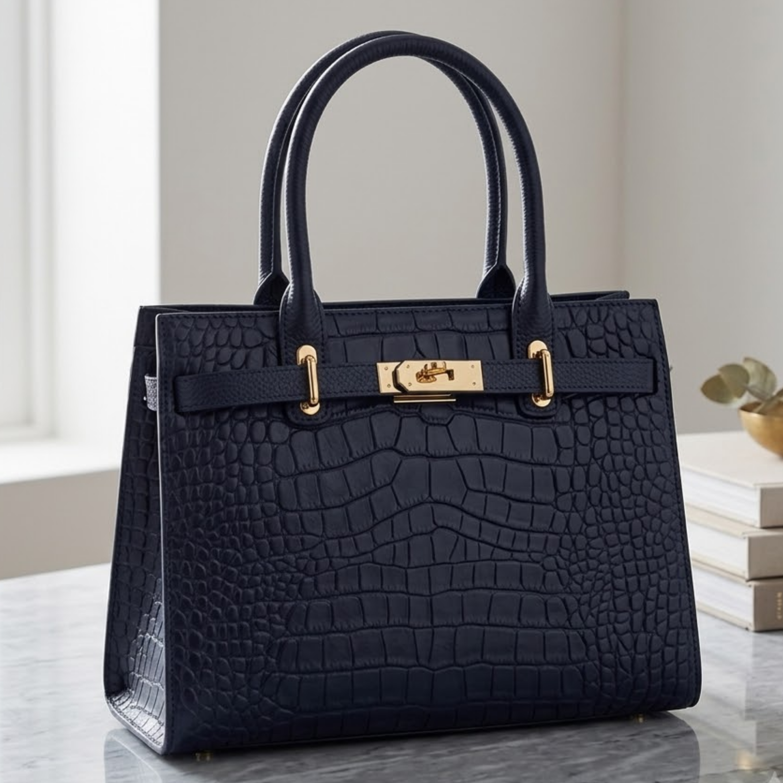 Vionette Genuine Leather Handbag