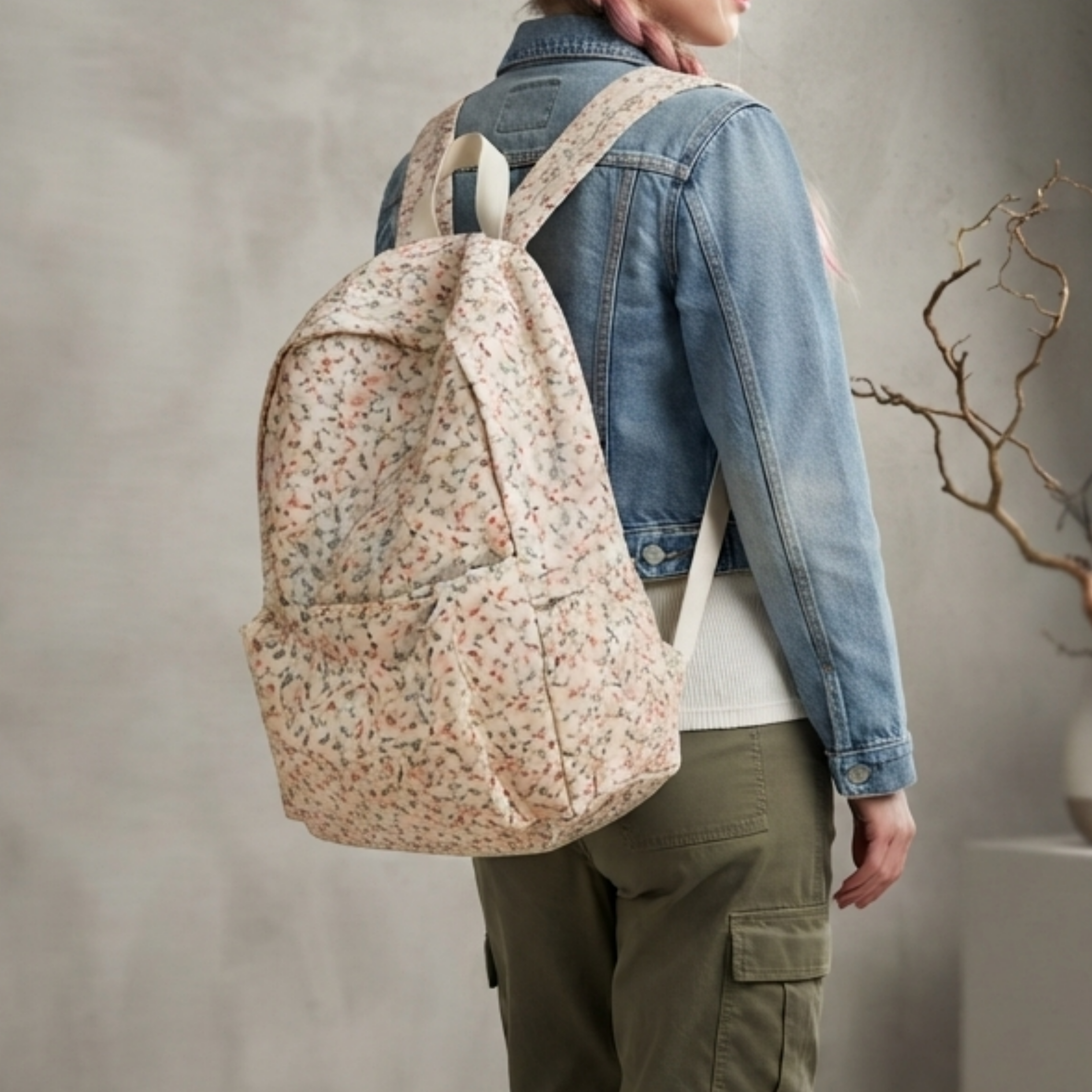 Violette Floral Nylon Backpack