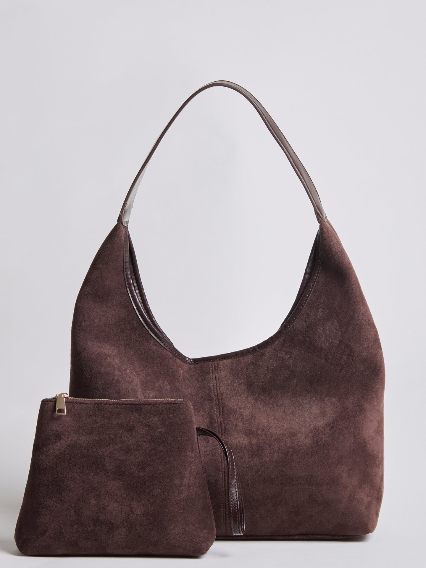 Elegant Vegan Leather Half-Moon Tote
