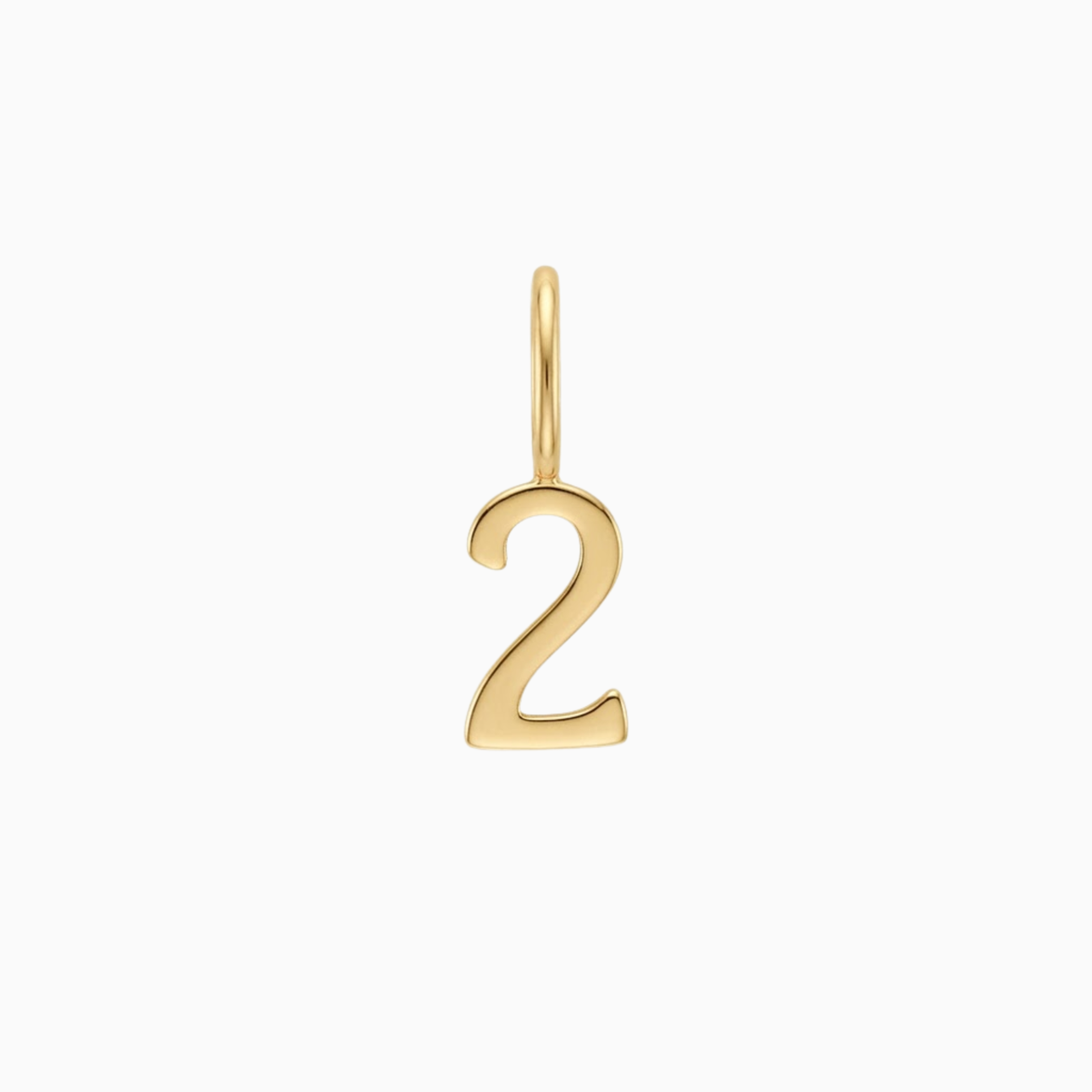 Charms - Gold Number 2 Pendant