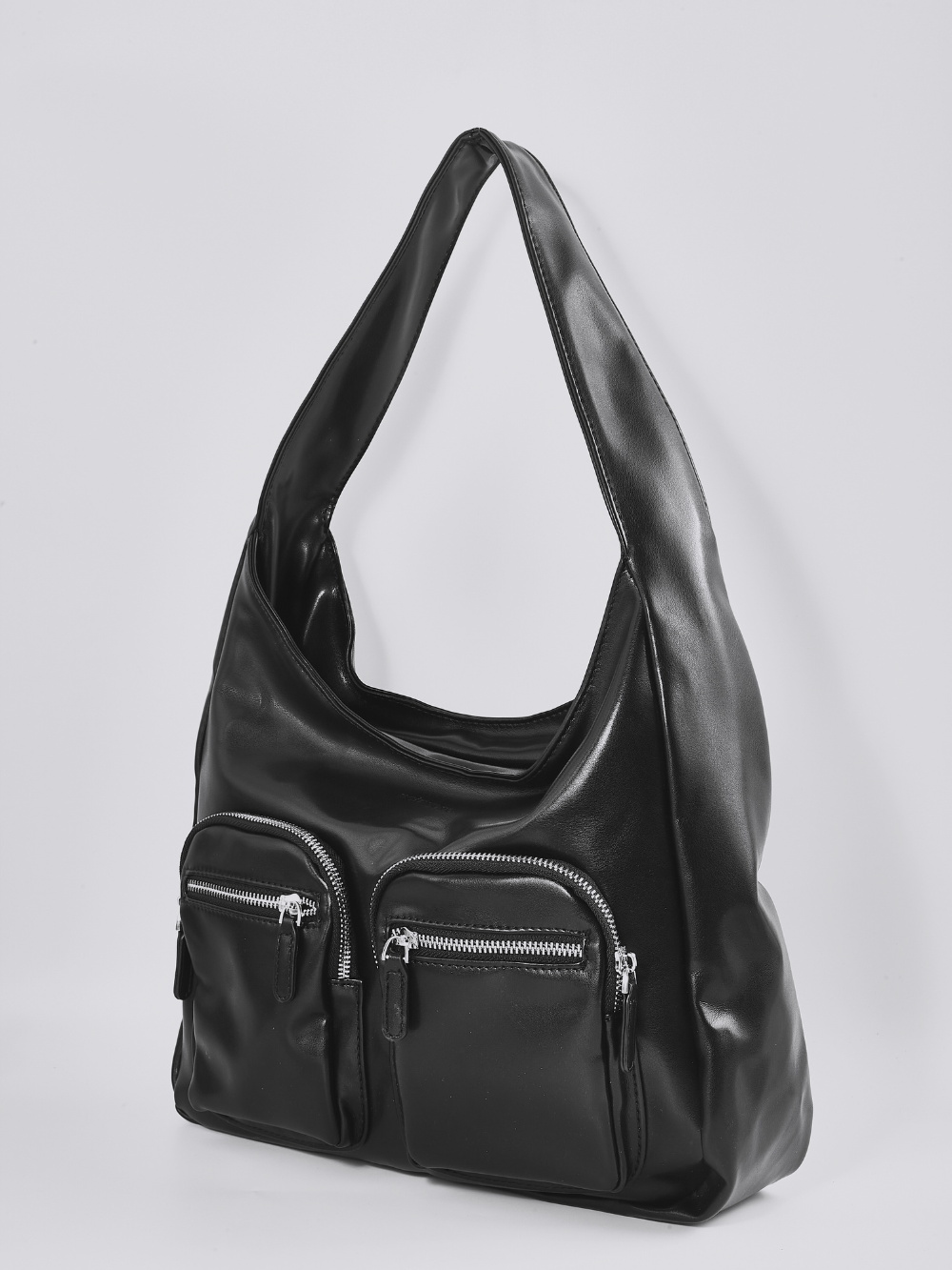 Claire Pocket Vegan Leather Shoulder Bag