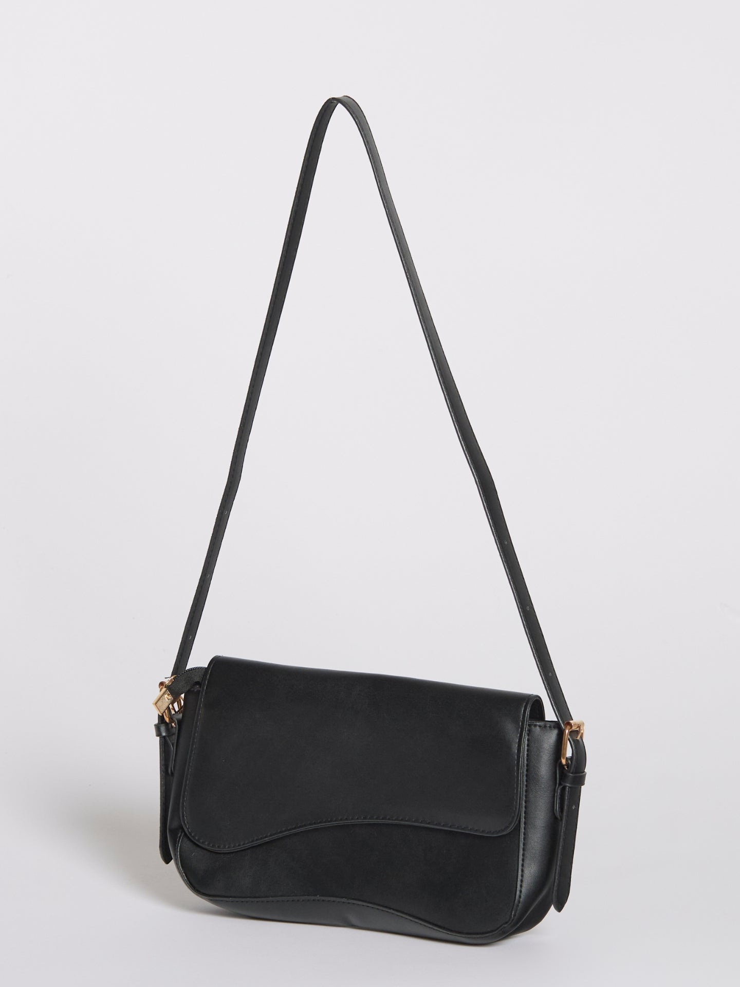 Saraya Crescent Vegan Leather Shoulder Bag