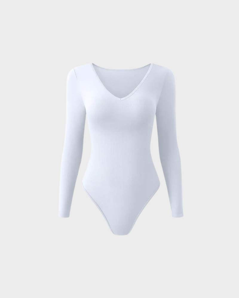 V-Neck Long Sleeve Bodysuit