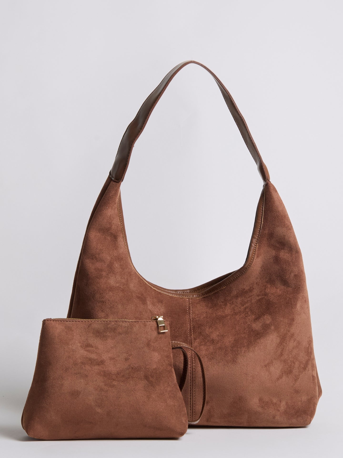 Elegant Vegan Leather Half-Moon Tote
