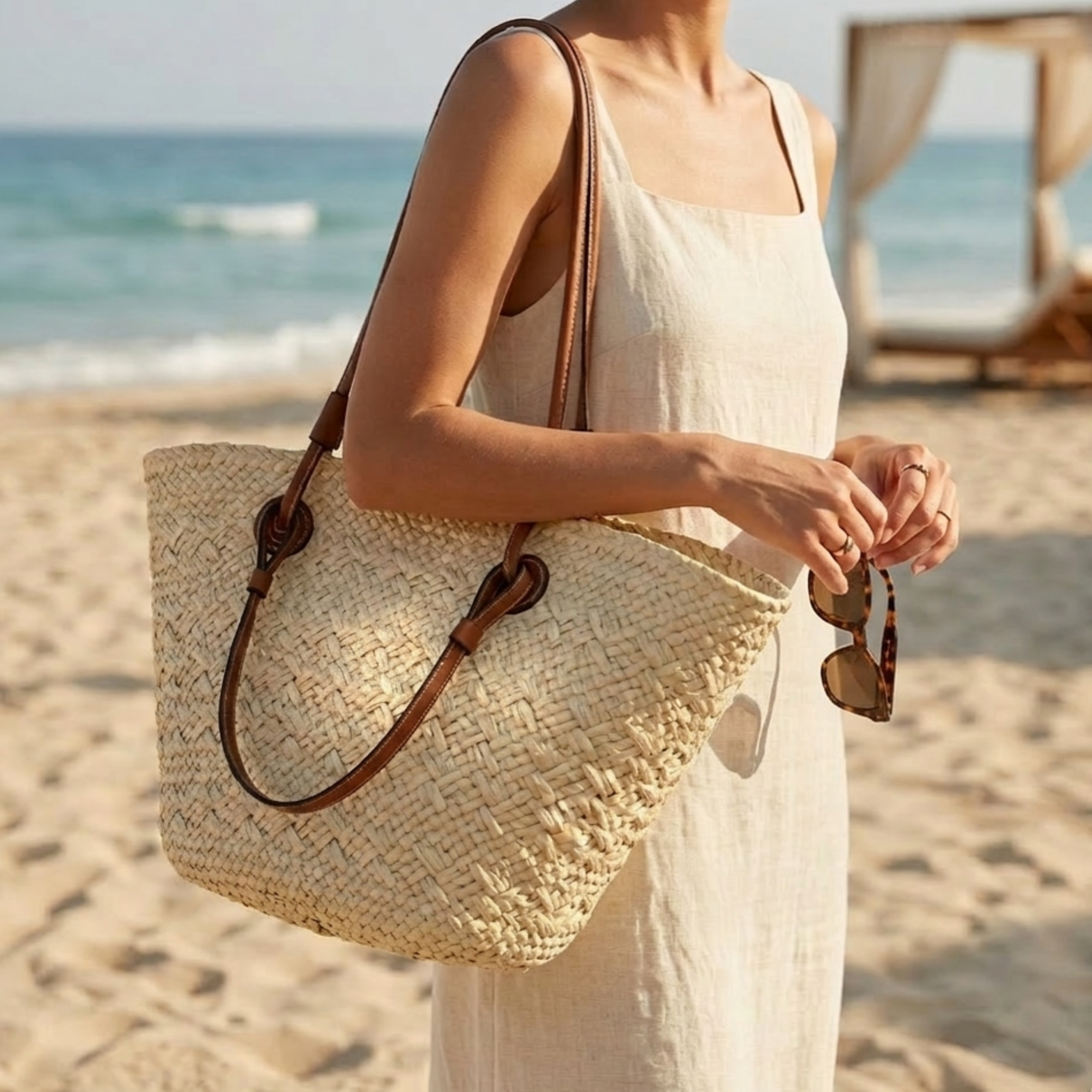 Handcrafted Rattan Wicker Summer Tote Bag – Sustainable Bags