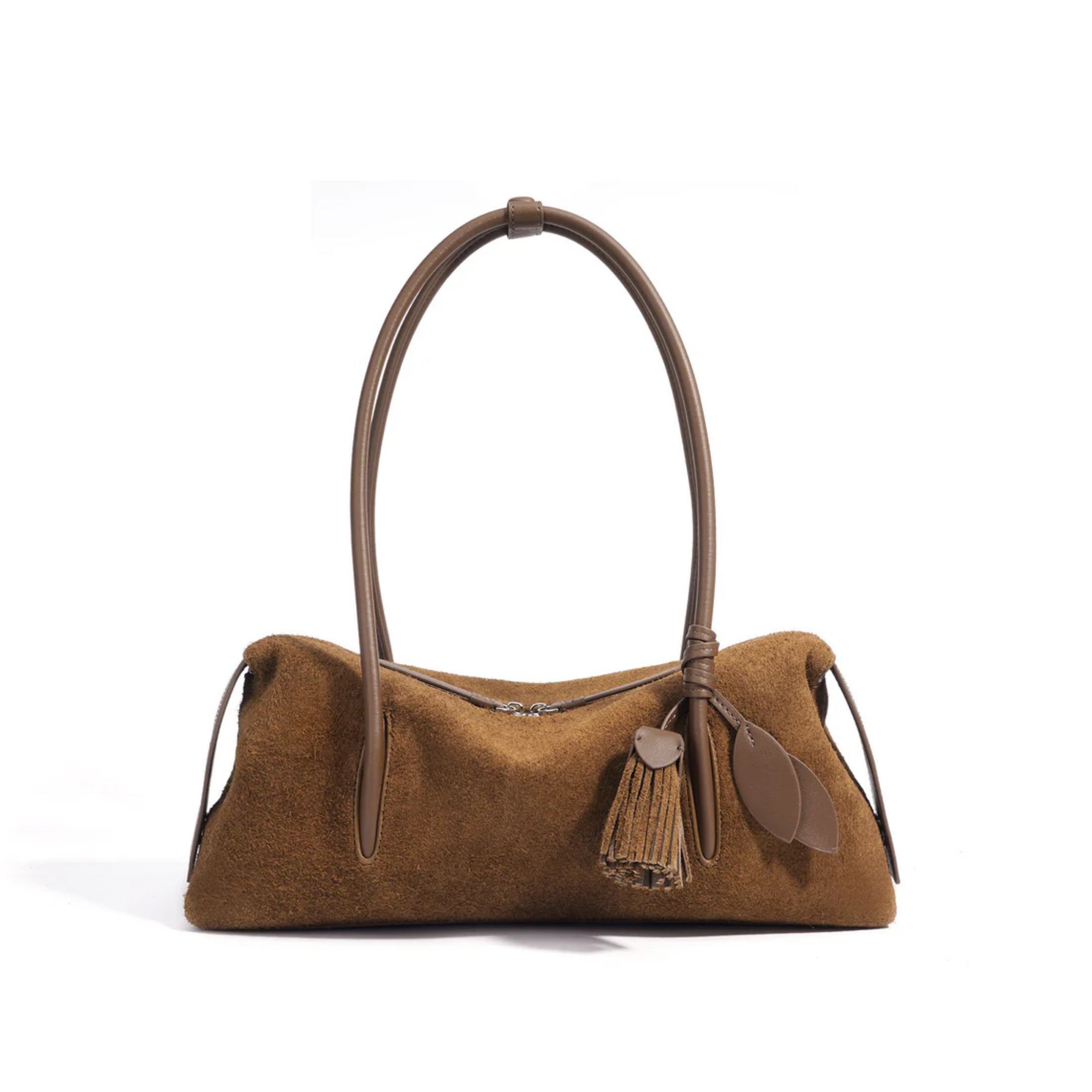 Amaranthe Genuine Leather Tassel Pendant Shoulder Pillow Bag