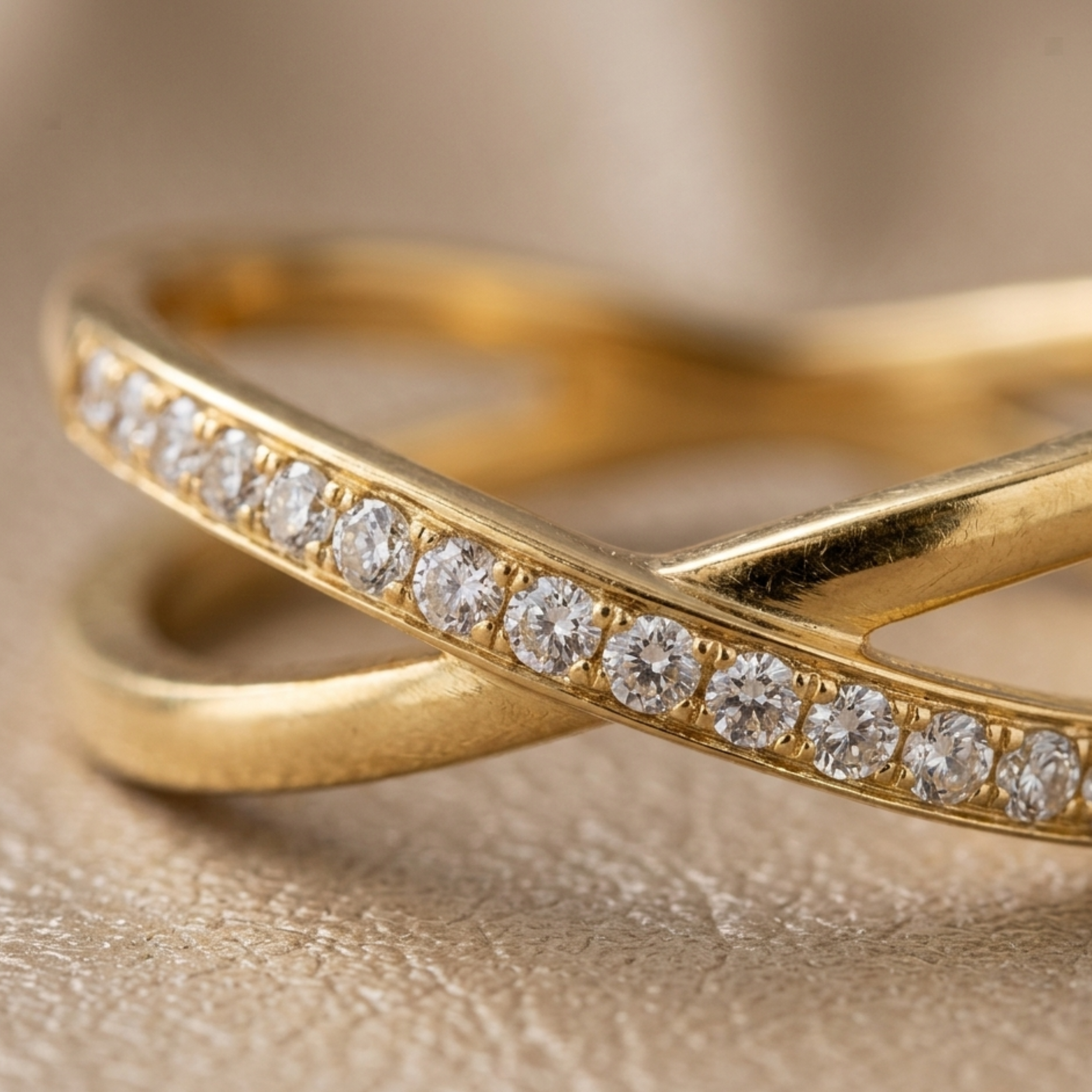 Clio Intertwined Stone Ring