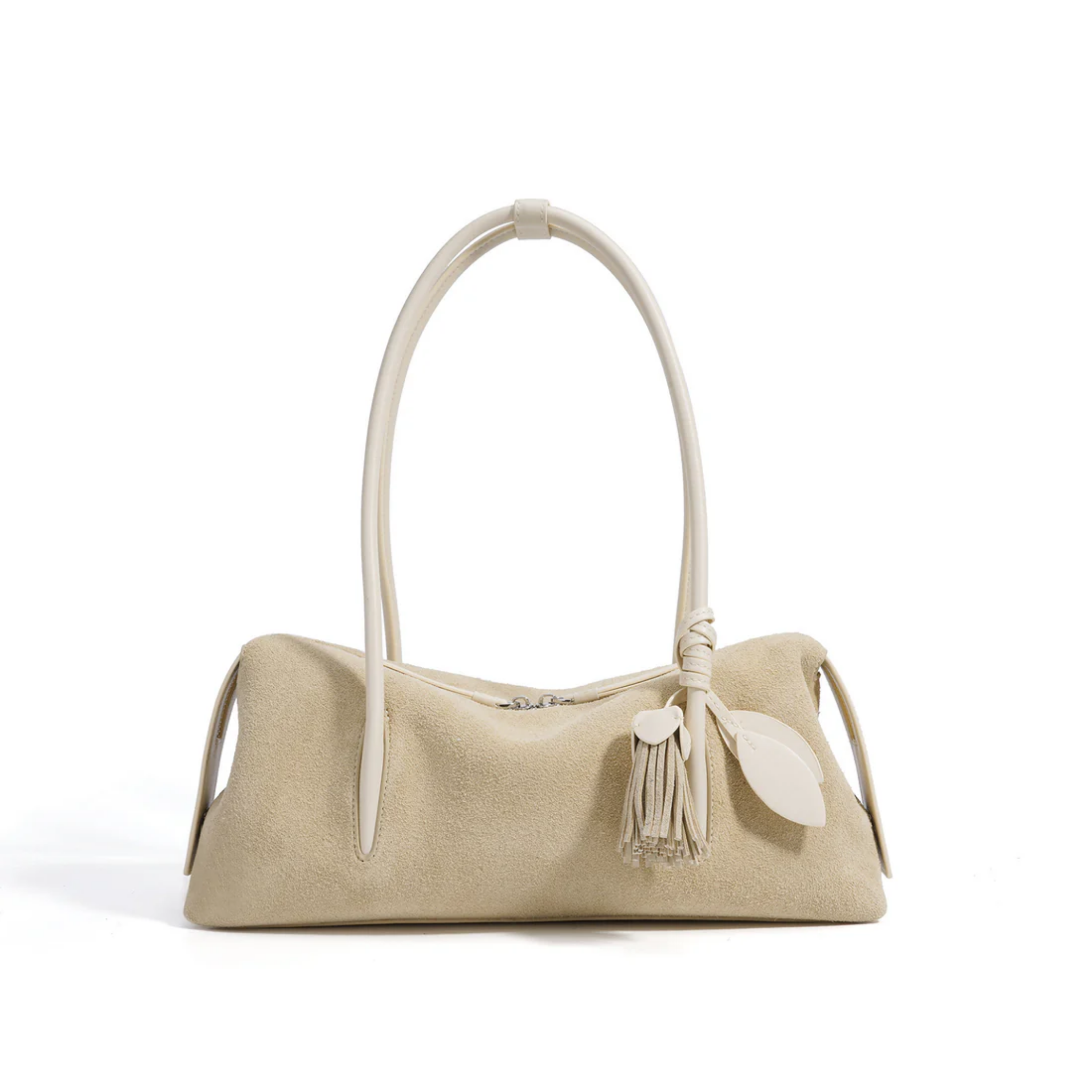 Amaranthe Genuine Leather Tassel Pendant Shoulder Pillow Bag