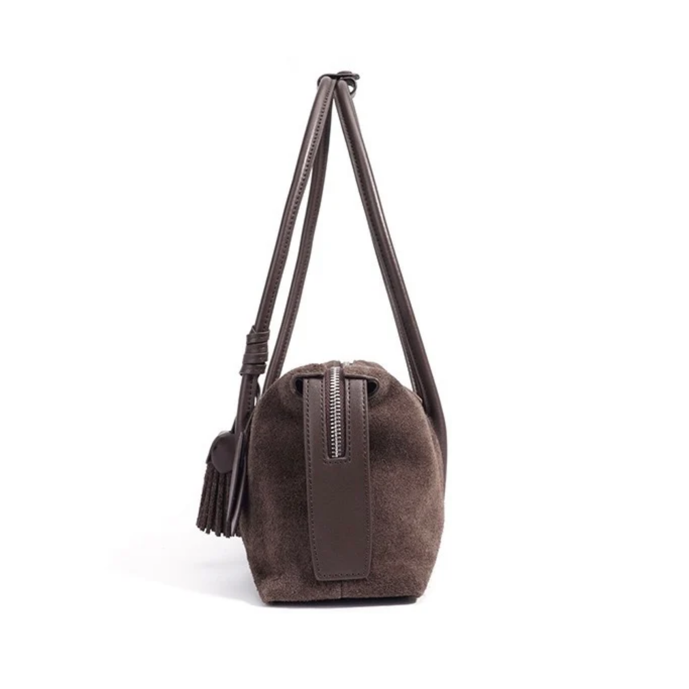Amaranthe Genuine Leather Tassel Pendant Shoulder Pillow Bag