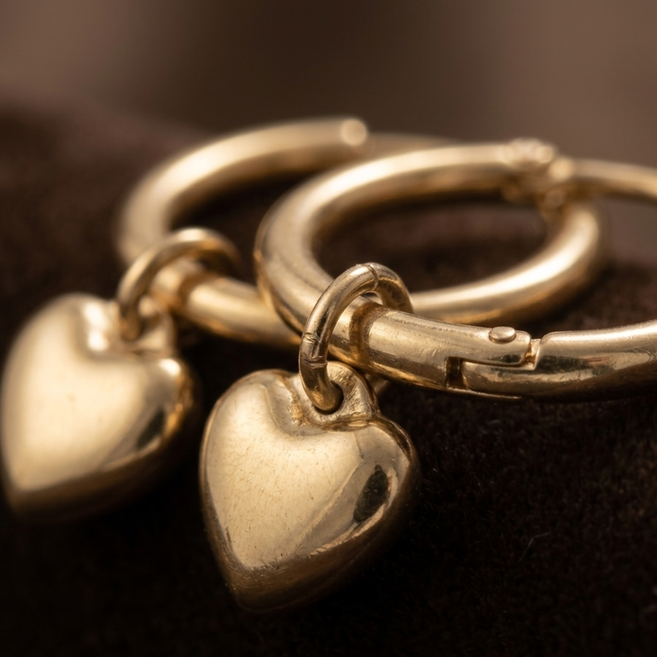 Sorelle Heart Accent Hoop Earrings
