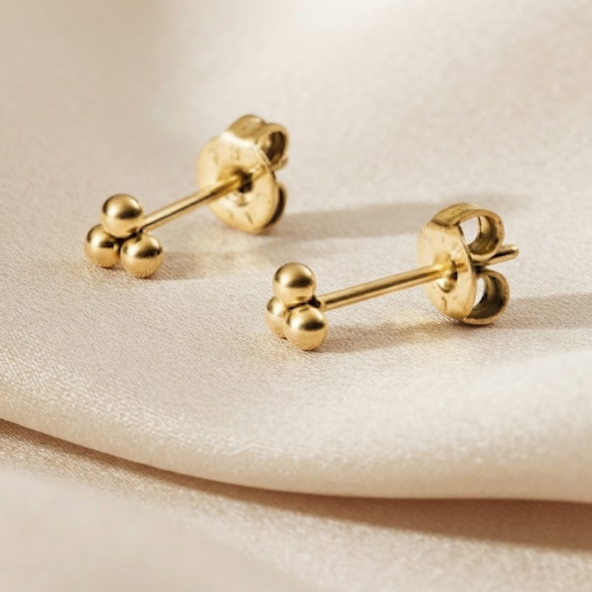 Orelune Triple Orb Earrings