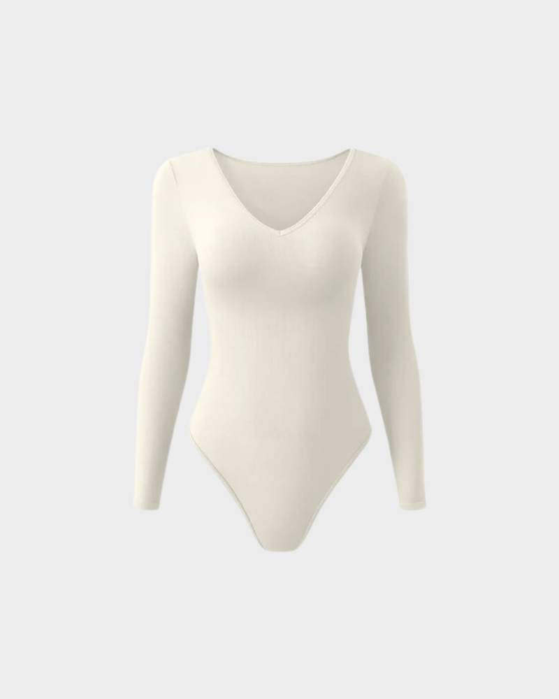 V-Neck Long Sleeve Bodysuit