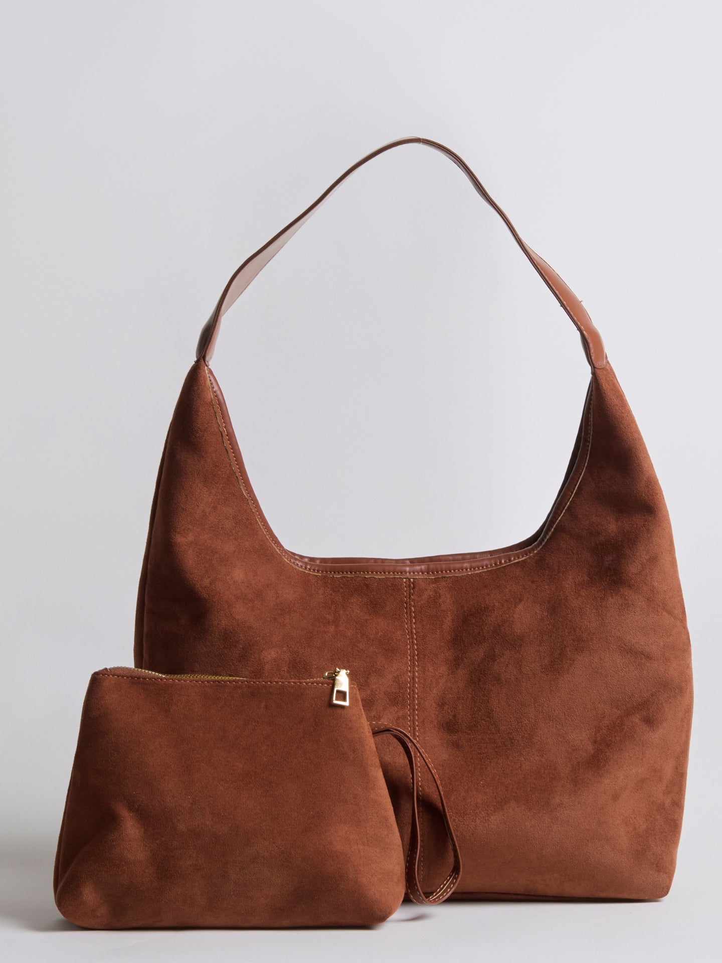 Elegant Vegan Leather Half-Moon Tote