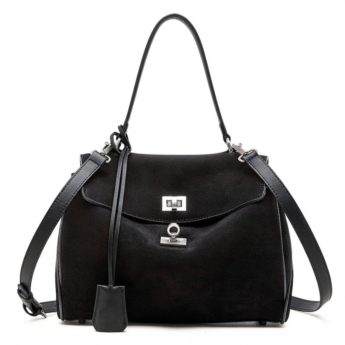 Elarna Vegan Suede Chic Handbag