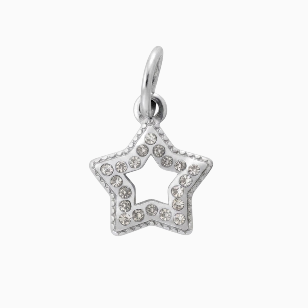 Charms - Silver Starburst Gem Pendant