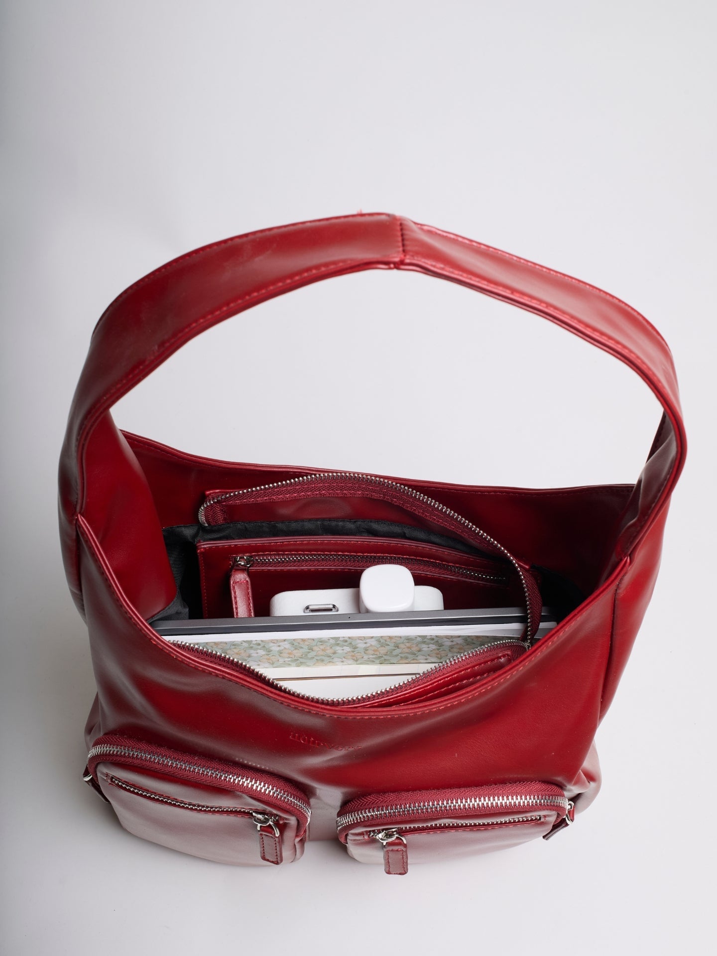 Claire Pocket Vegan Leather Shoulder Bag