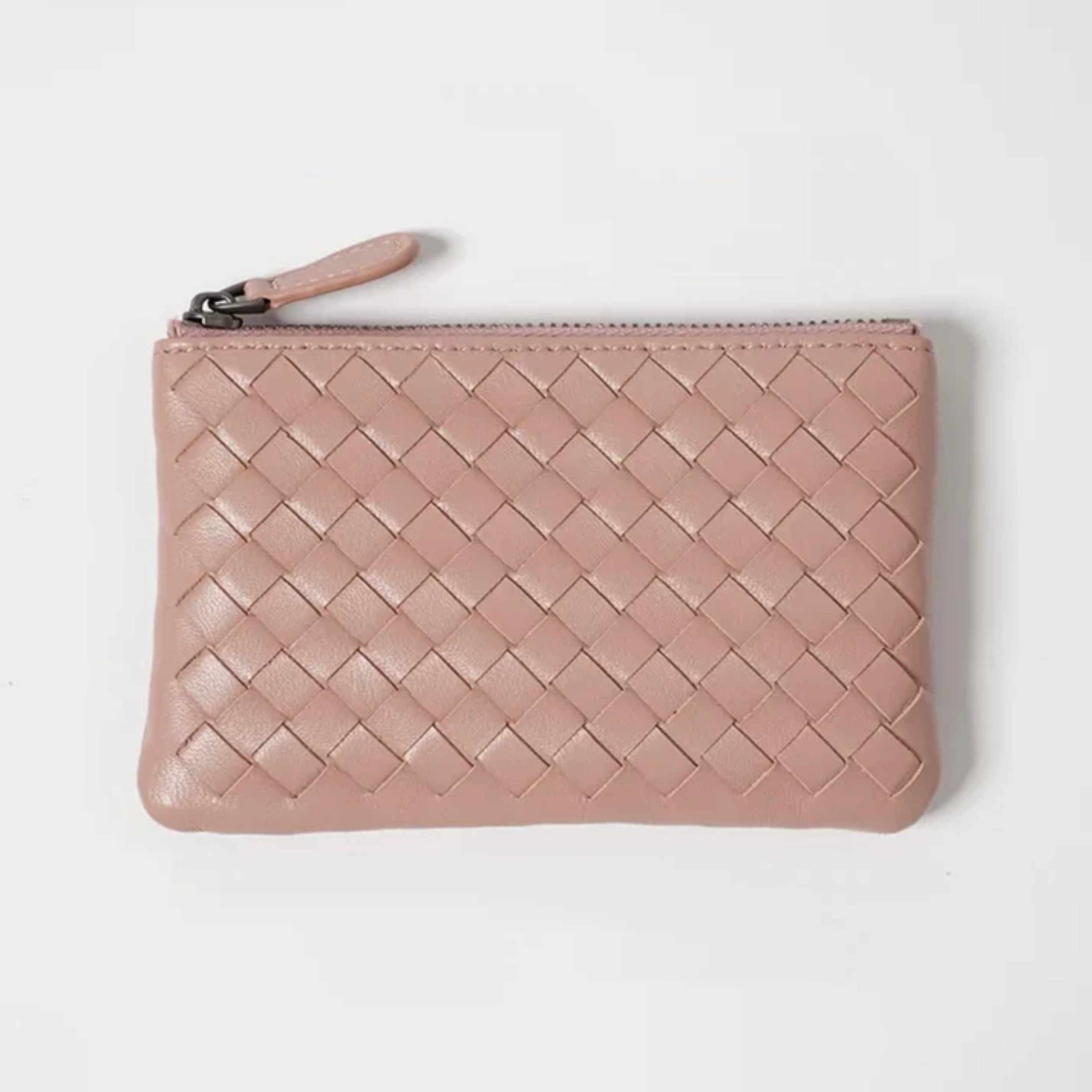 Jaeira Handwoven Lambskin Key Fob & Card Wallet