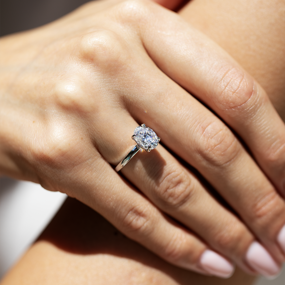 Celestial Glow Moissanite Solitaire Ring