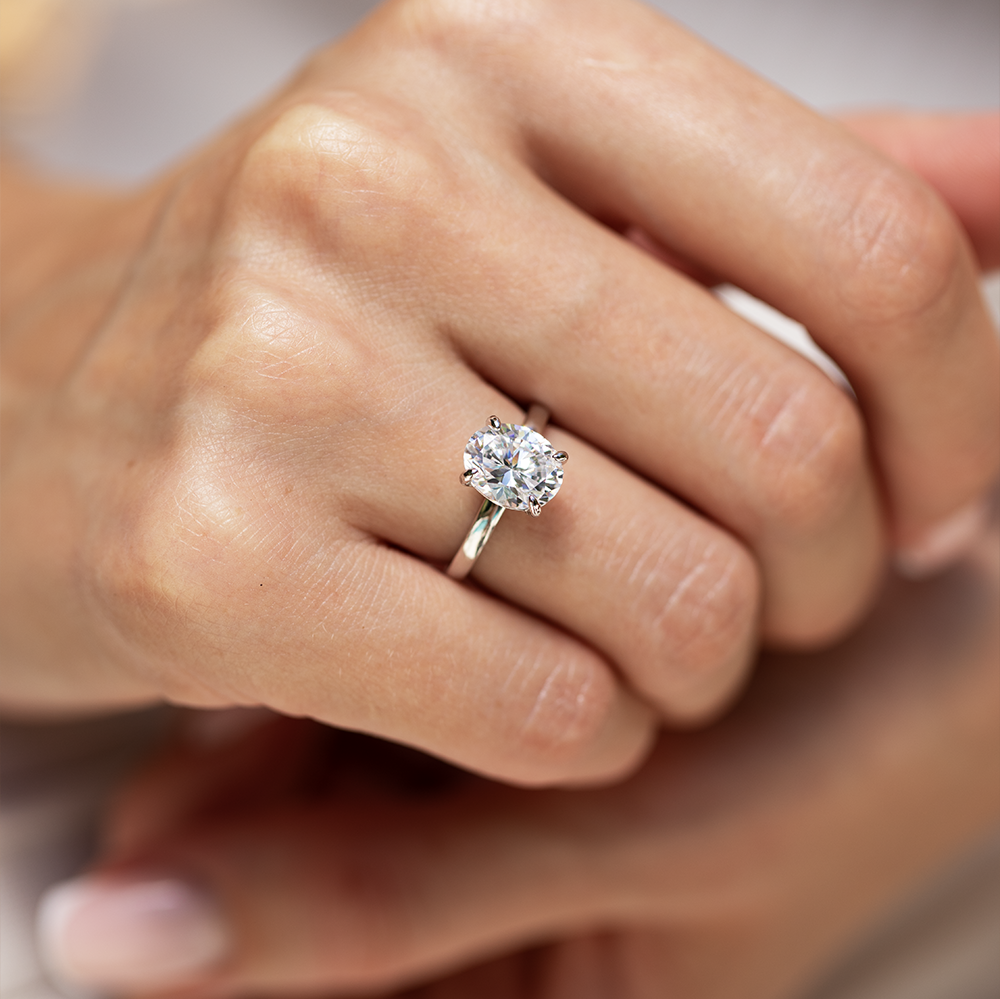 Celestial Glow Moissanite Solitaire Ring